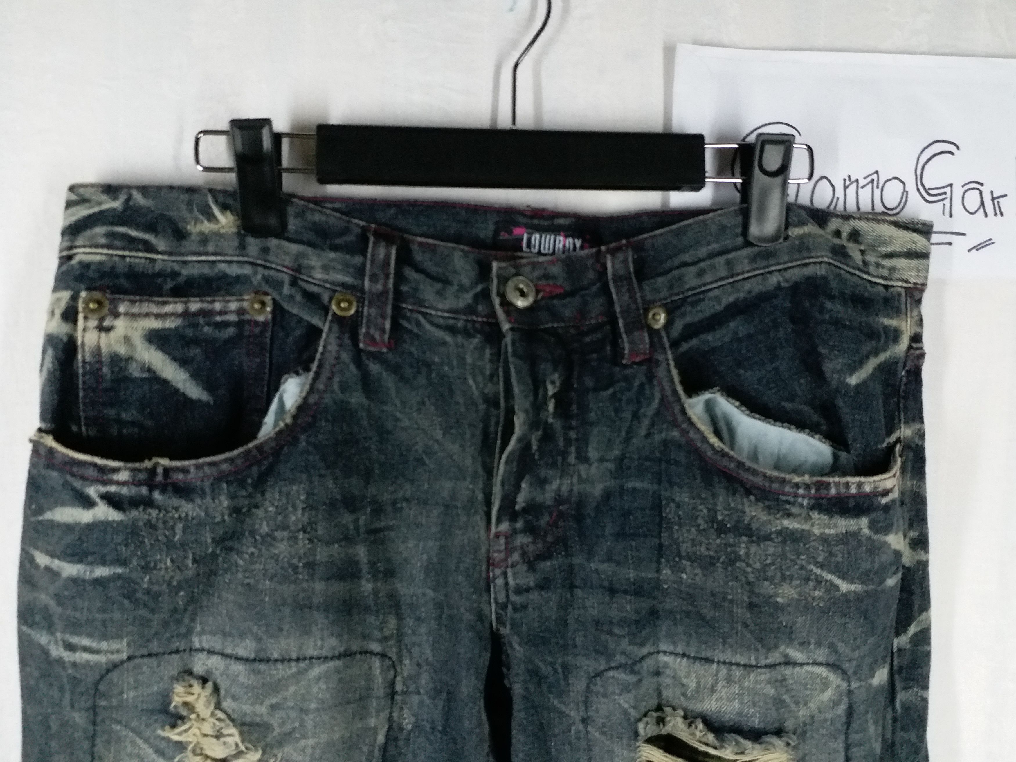Japanese Brand Distressed Jeans by Japanese Brand Lowry Size 35 Size US 35 - 6 Thumbnail
