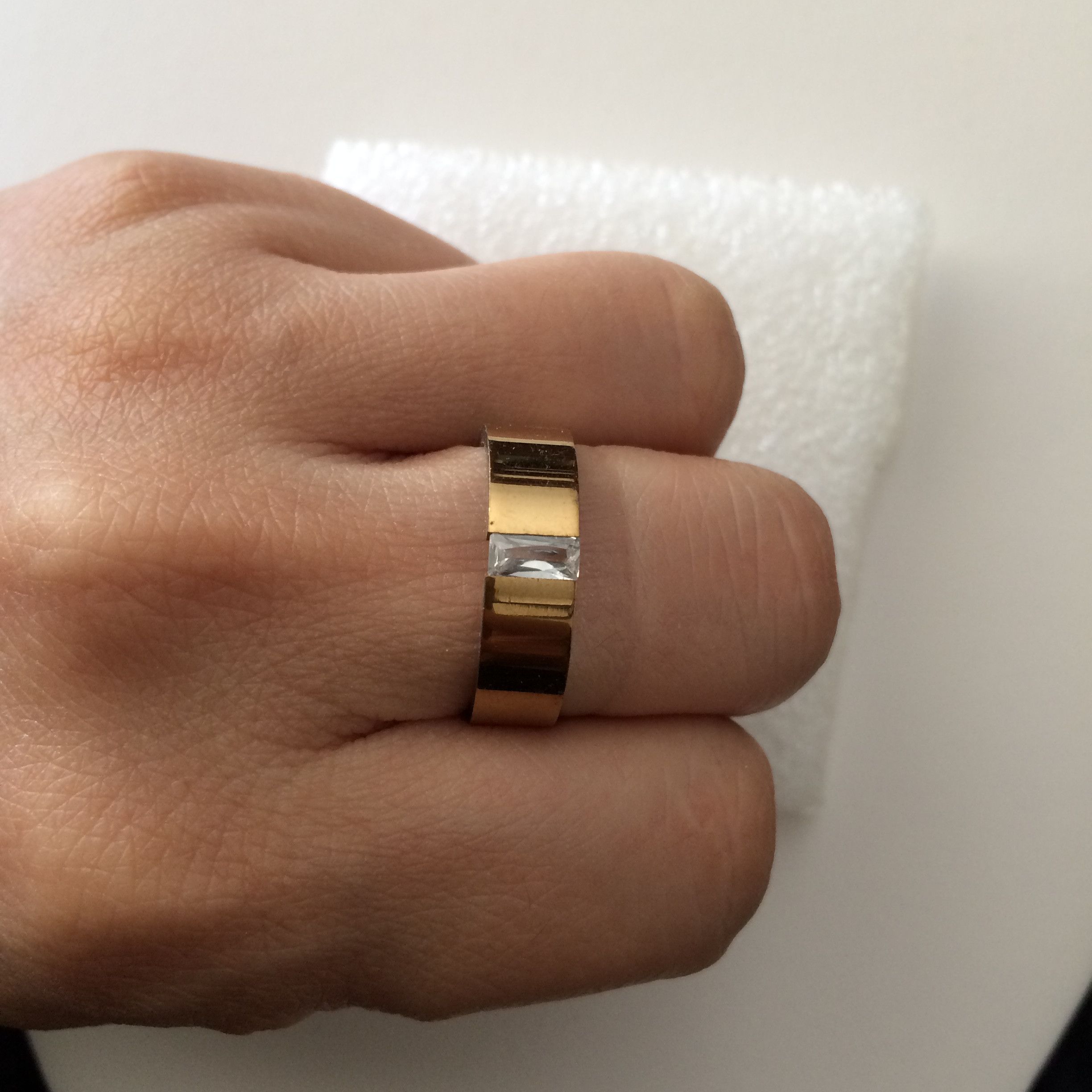 Jewelry CZ Stainless Steel Ring - size 7.75 Size ONE SIZE - 3 Thumbnail