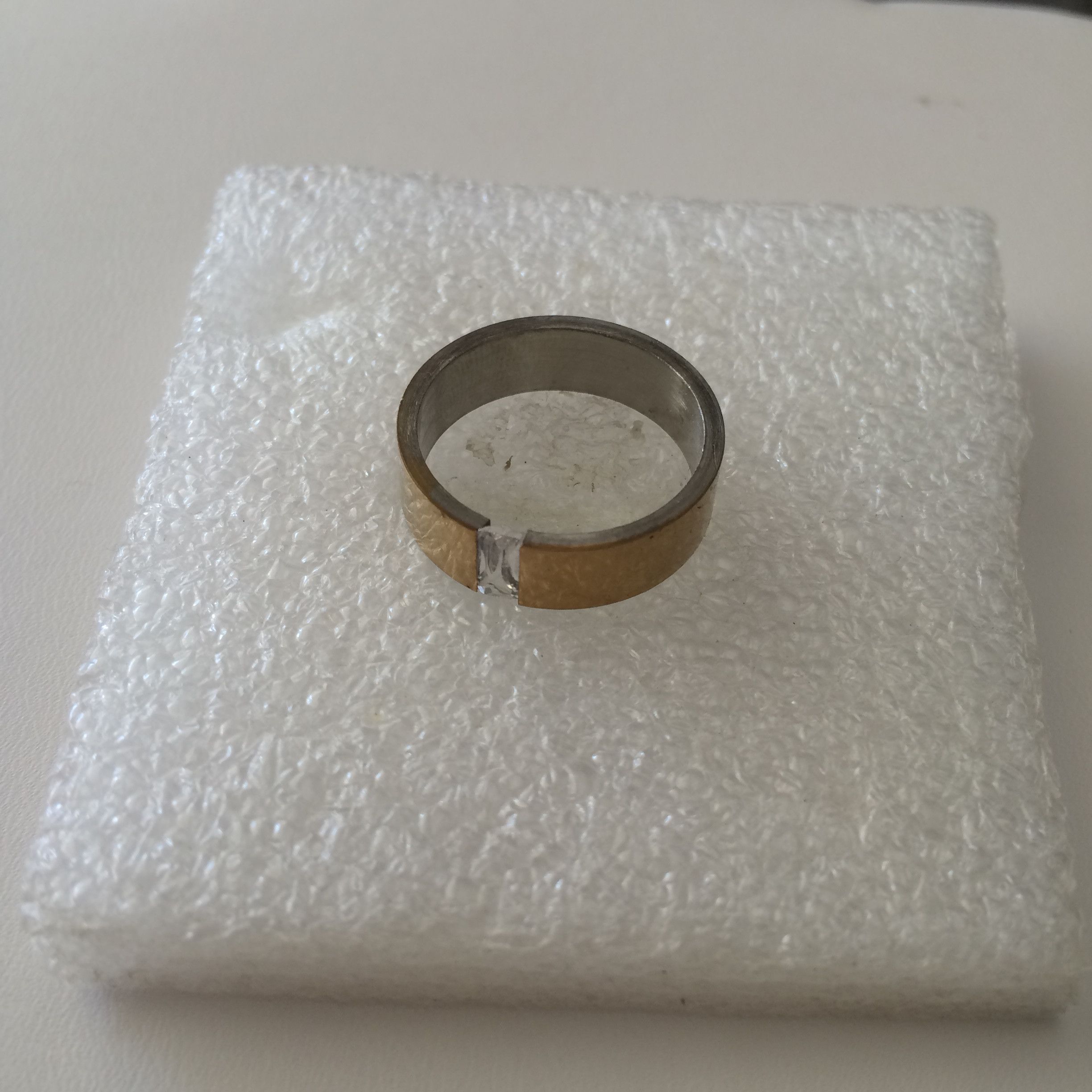 Jewelry CZ Stainless Steel Ring - size 7.75 Size ONE SIZE - 2 Thumbnail