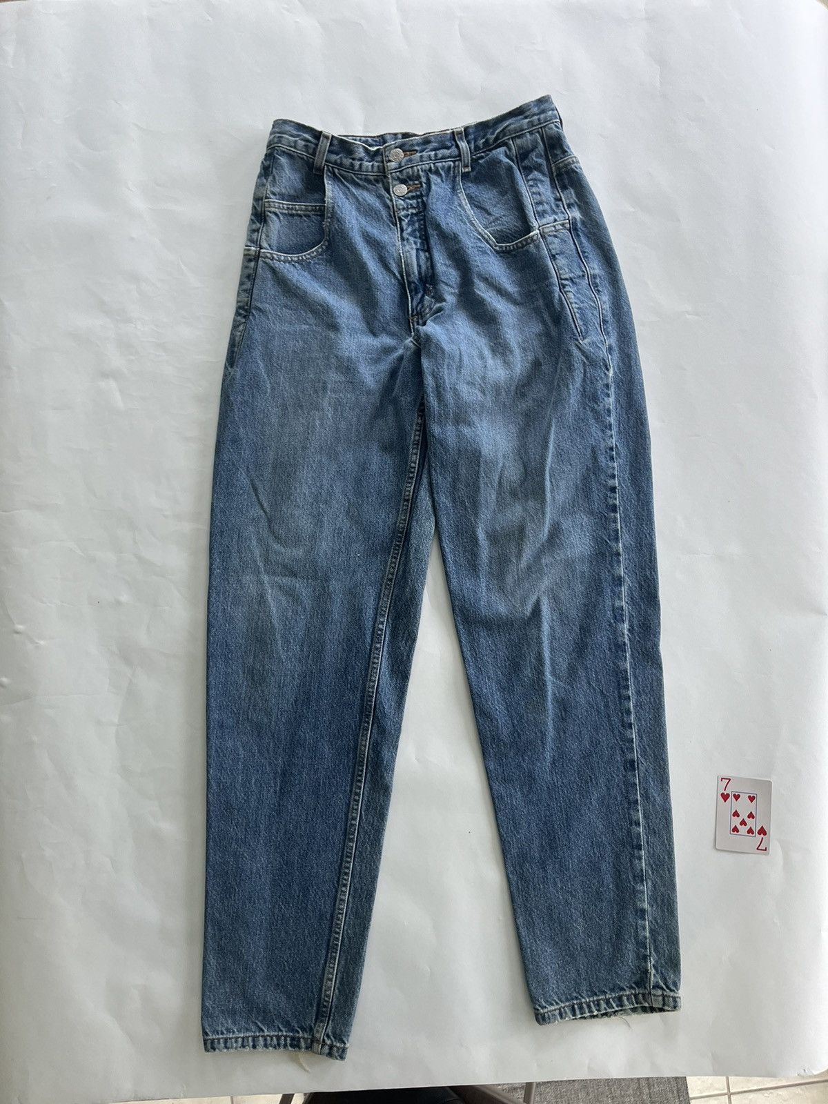 Guess × Vintage Vintage Guess Jeans Womens Blue Denim Stone Wash USA 90s Size 31" - 7 Thumbnail