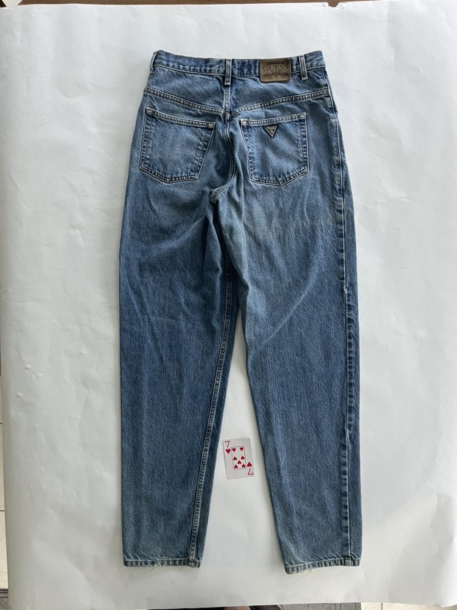 Guess × Vintage Vintage Guess Jeans Womens Blue Denim Stone Wash USA 90s Size 31" - 8 Thumbnail