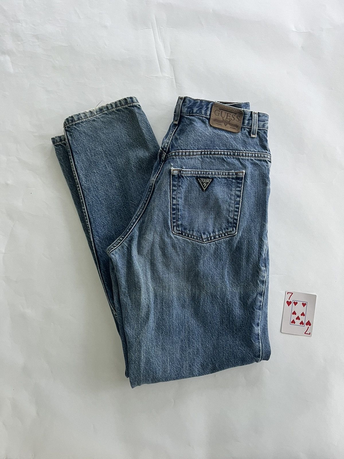Guess × Vintage Vintage Guess Jeans Womens Blue Denim Stone Wash USA 90s Size 31" - 1 Thumbnail