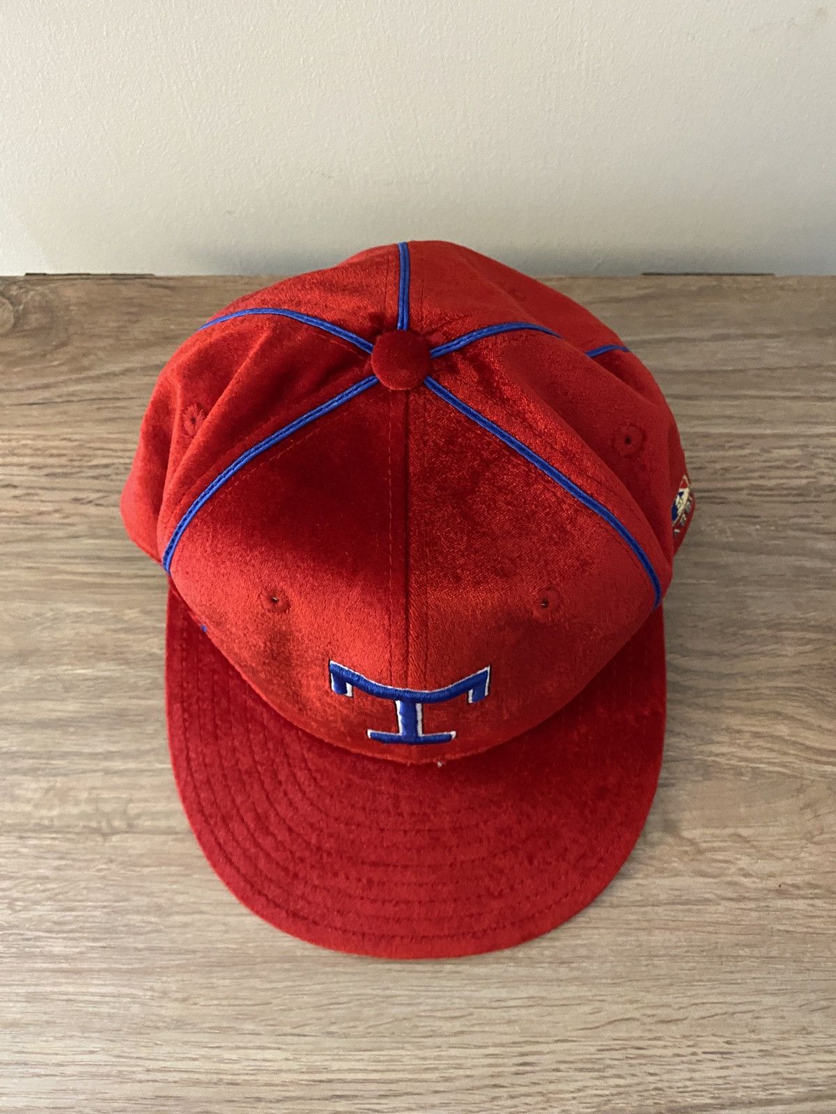 American Needle Texas Rangers American Needle Velour Fitted Hat Cap 7 1/4 Size ONE SIZE - 4 Thumbnail