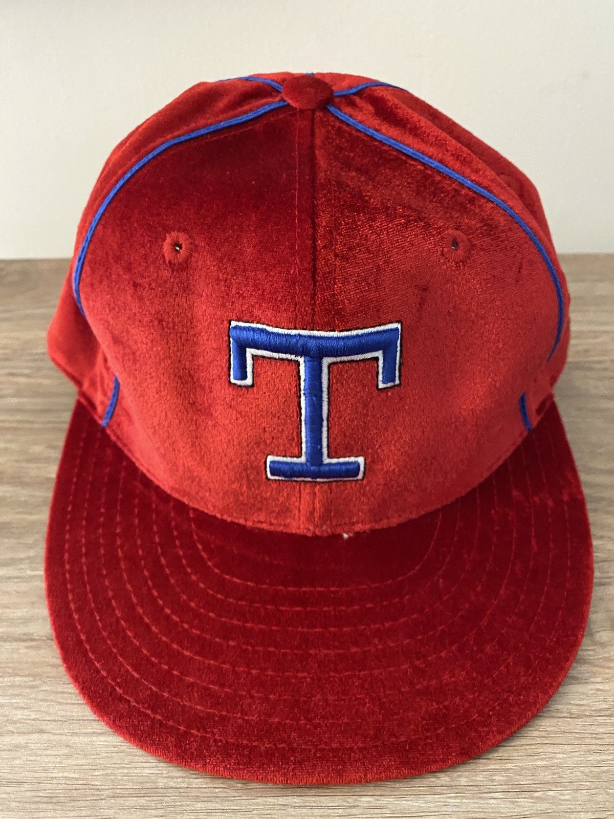 American Needle Texas Rangers American Needle Velour Fitted Hat Cap 7 1/4 Size ONE SIZE - 3 Thumbnail
