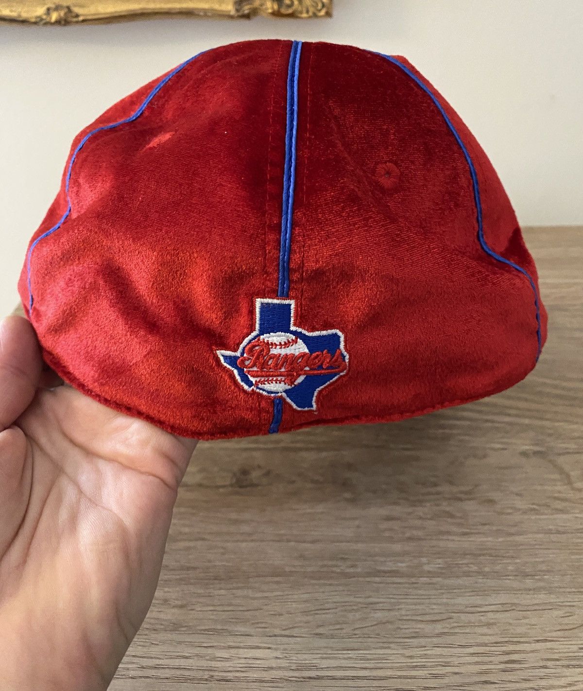 American Needle Texas Rangers American Needle Velour Fitted Hat Cap 7 1/4 Size ONE SIZE - 8 Thumbnail