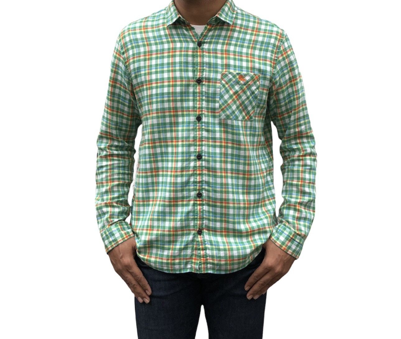 Burberry Burberry Black Label Green Check Long Sleeves Shirt Size US M / EU 48-50 / 2 - 4 Thumbnail