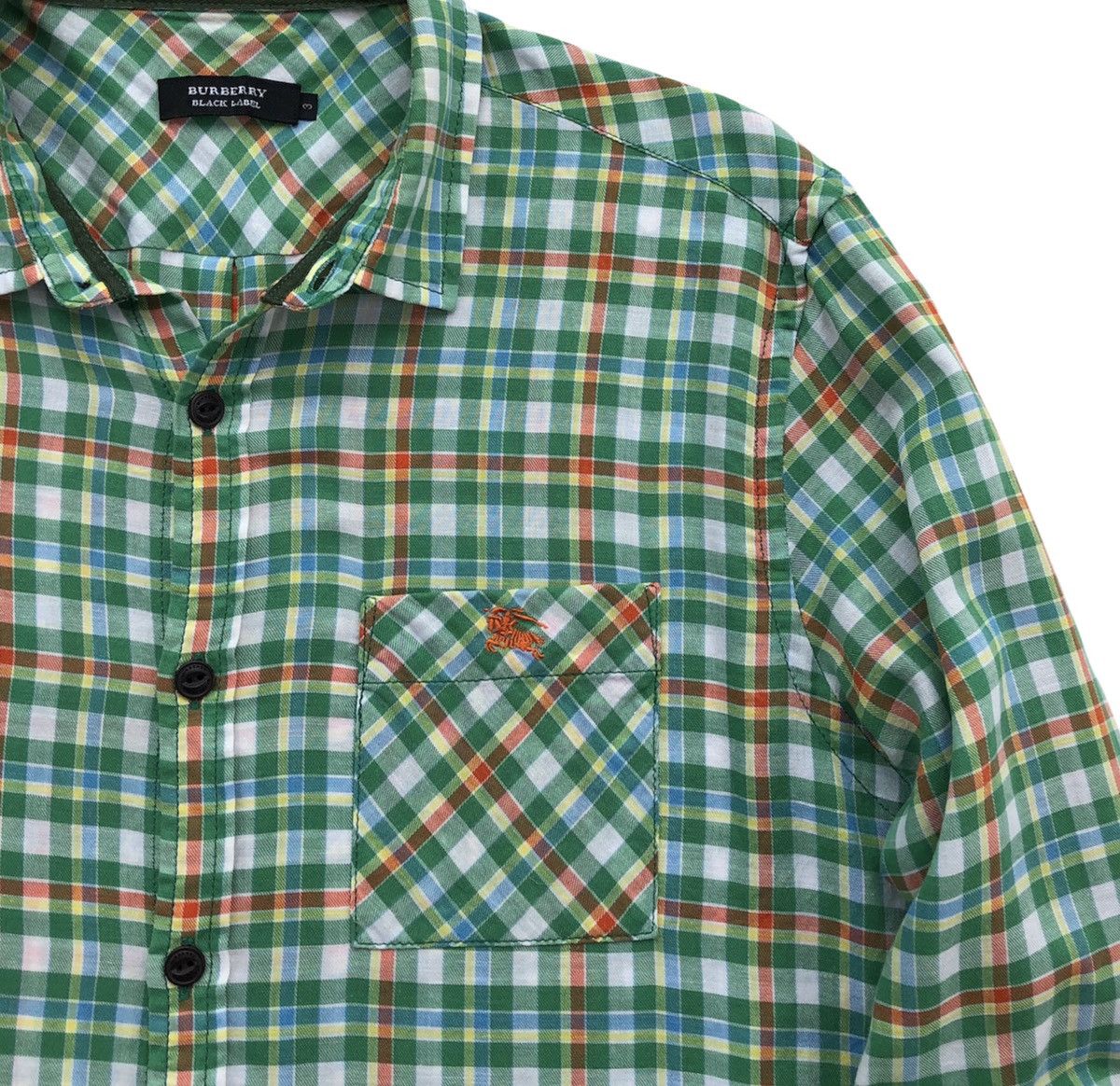 Burberry Burberry Black Label Green Check Long Sleeves Shirt Size US M / EU 48-50 / 2 - 8 Thumbnail