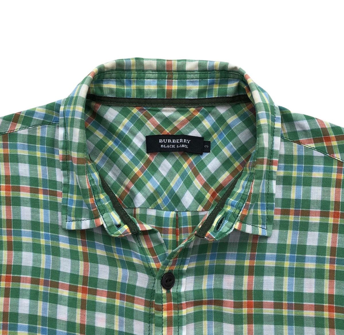 Burberry Burberry Black Label Green Check Long Sleeves Shirt Size US M / EU 48-50 / 2 - 9 Thumbnail