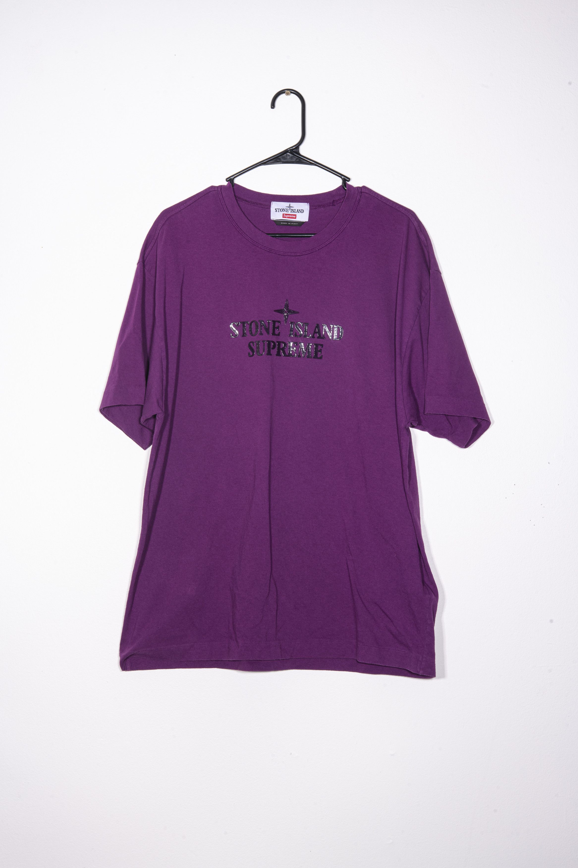 コラボ♪【Stone  x Supreme】ロゴ 半袖 Tシャツ パープル Supreme Stone Island S/S Top Purple Men's - SS22 - US