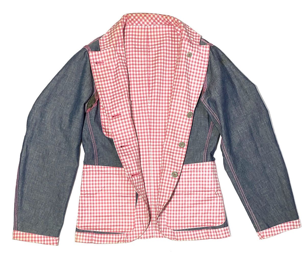 Comme des Garcons AD2004 Comme Des Garçons Checkered Reversible Jacket Size US M / EU 48-50 / 2 - 4 Thumbnail