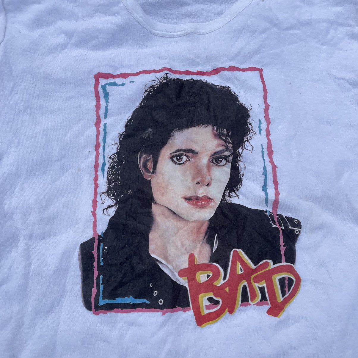Vintage Vintage 90s Michael Jackson Graphic Tee Sun Faded Streetwear Size US L / EU 52-54 / 3 - 5 Thumbnail
