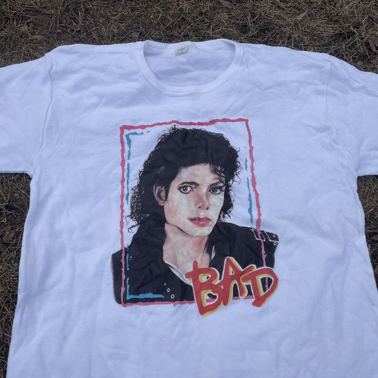 Vintage Vintage 90s Michael Jackson Graphic Tee Sun Faded Streetwear Size US L / EU 52-54 / 3 - 4 Thumbnail