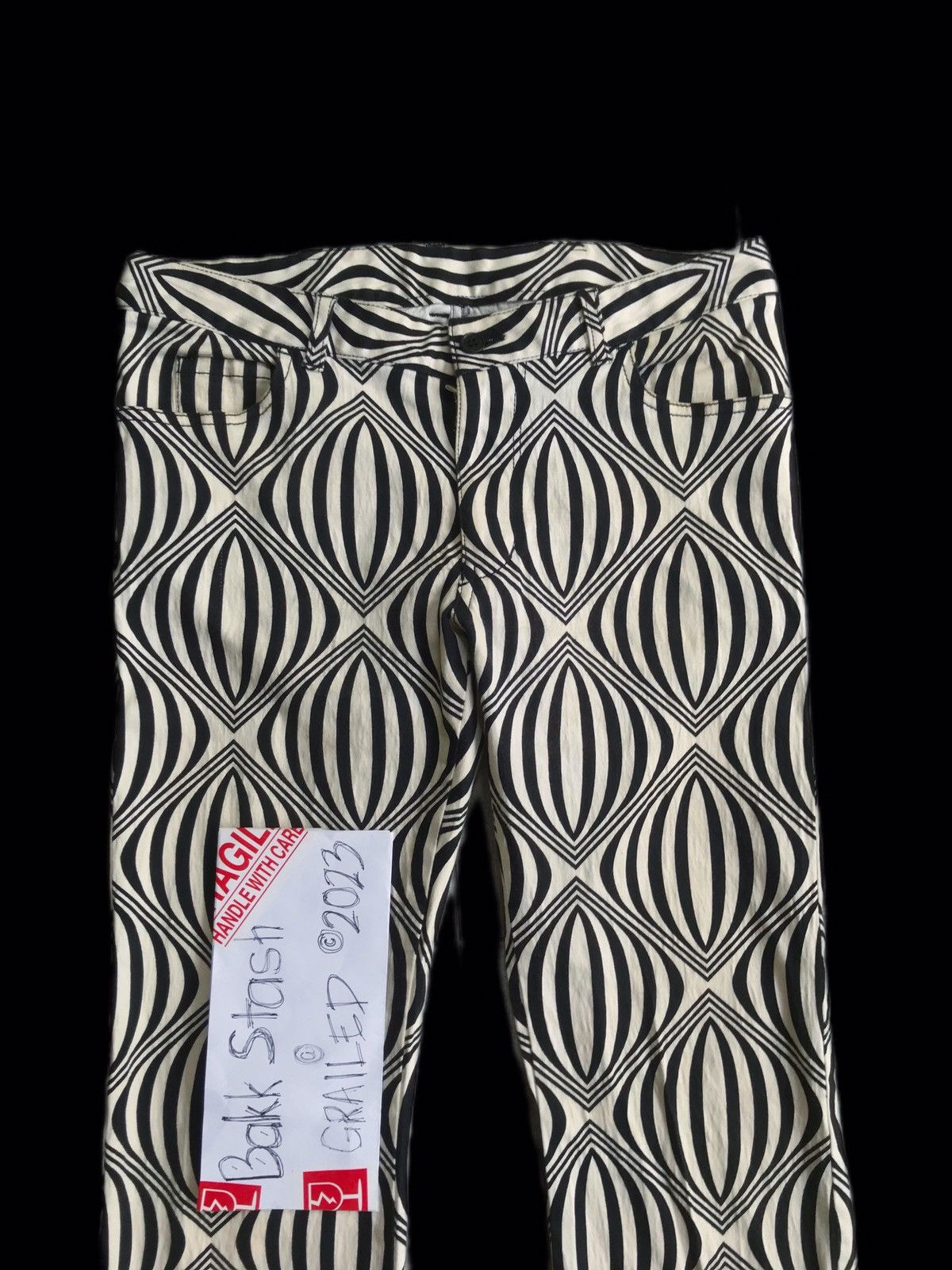 Katharine Hamnett London Katherine Hamnett Psychedelic Design Flare Pants Size US 31 - 7 Thumbnail