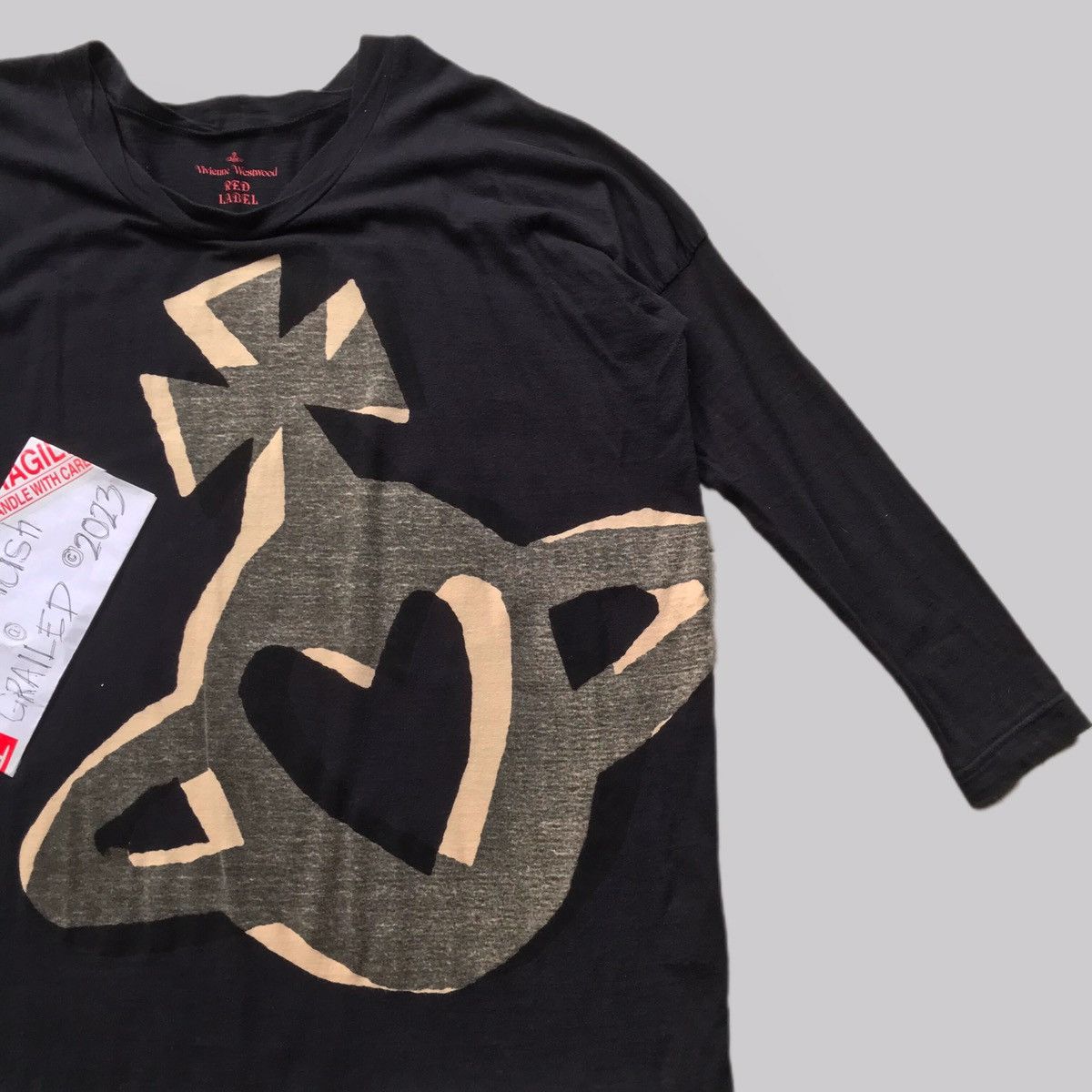 Vivienne Westwood VW Big Orb Logo Oversized L/sleeve shirt Size M / US 6-8 / IT 42-44 - 6 Thumbnail