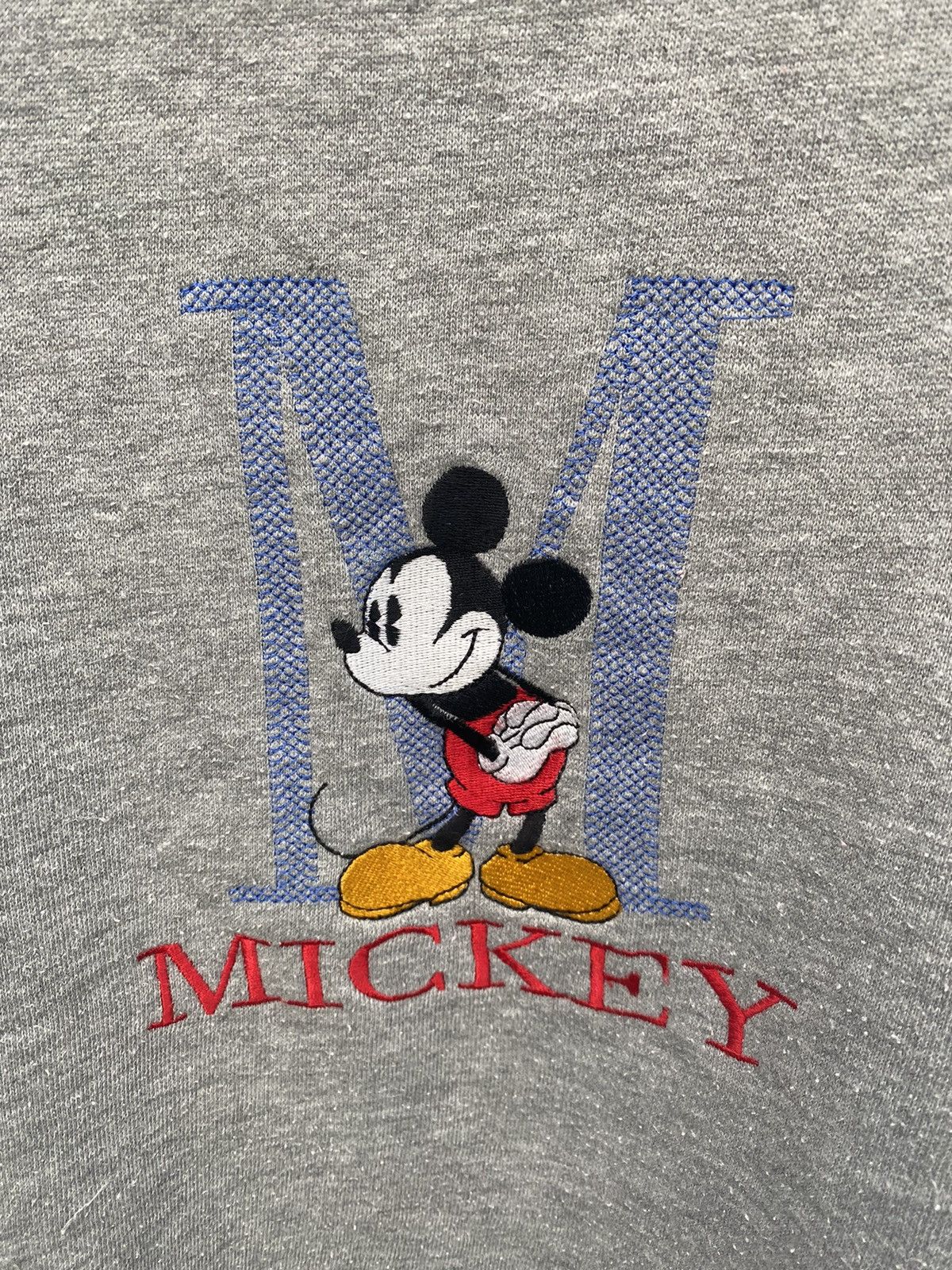 Cartoon Network × Mickey Mouse × Vintage ⚡️Steals⚡️ Vintage Mickey Mouse Embroidery Sweatshirt Size US L / EU 52-54 / 3 - 6 Thumbnail