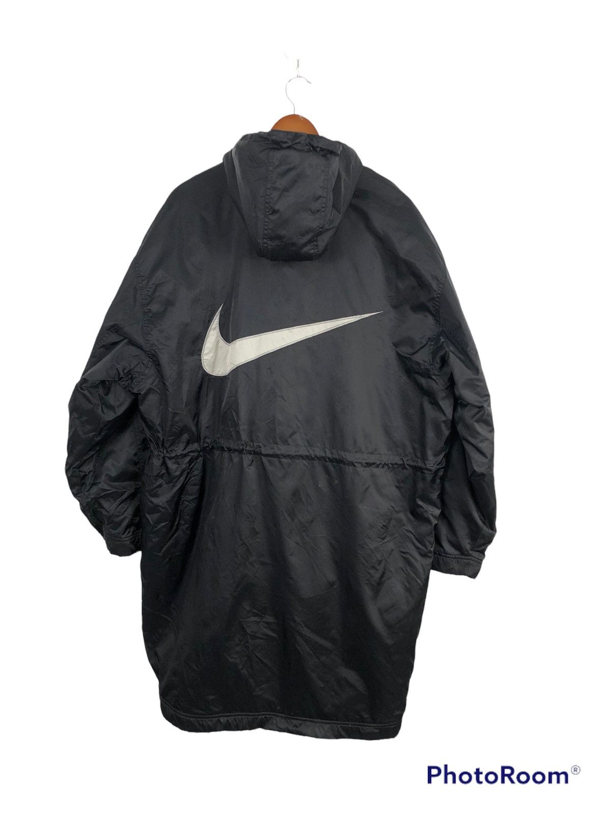 Nike Vintage 90s Nike Big Swoosh Hooded Jacket Size US XL / EU 56 / 4 - 1 Thumbnail