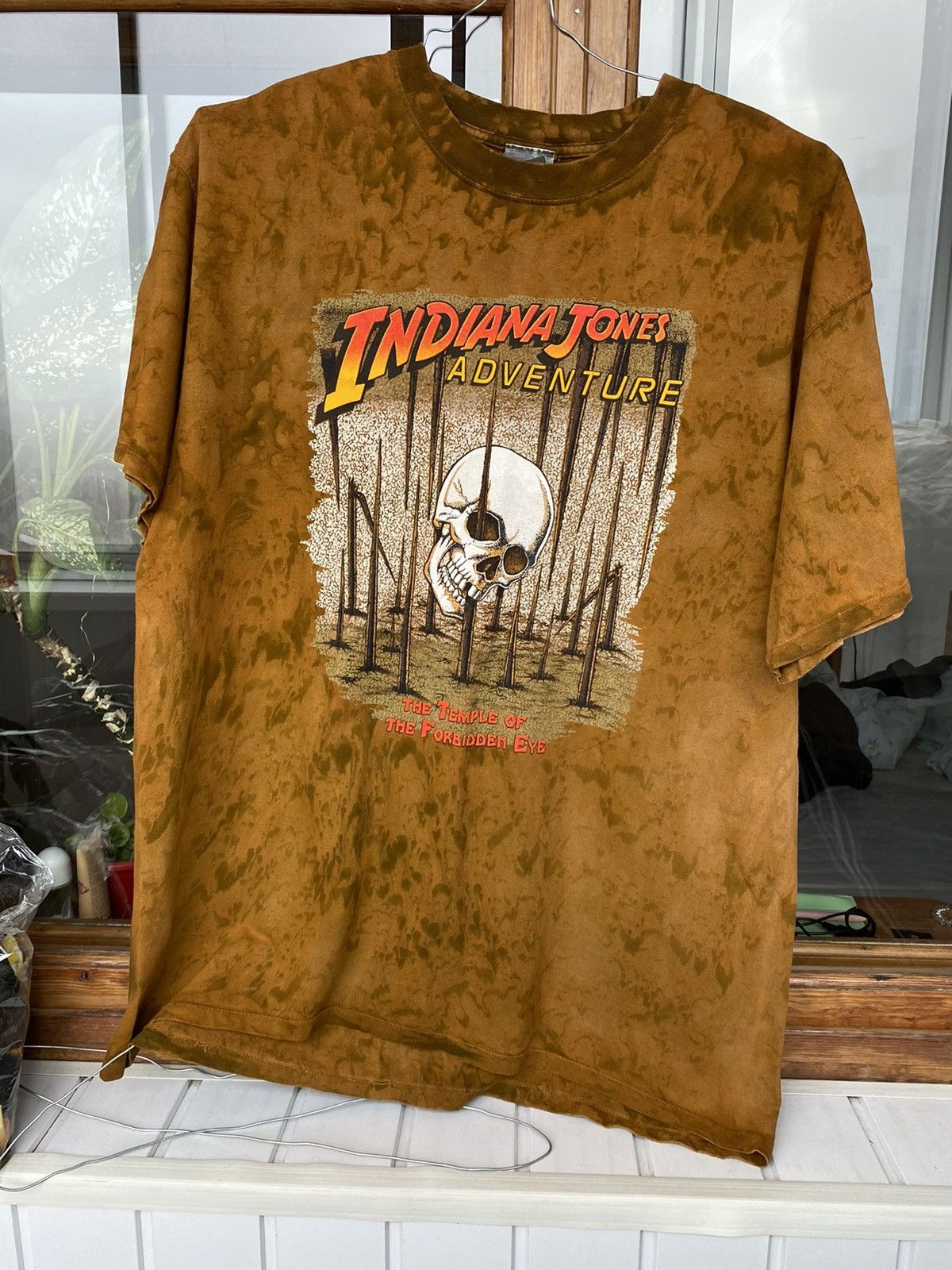 image of Movie x Vintage Indiana Jones T-Shirt in Brown, Men's (Size XL)