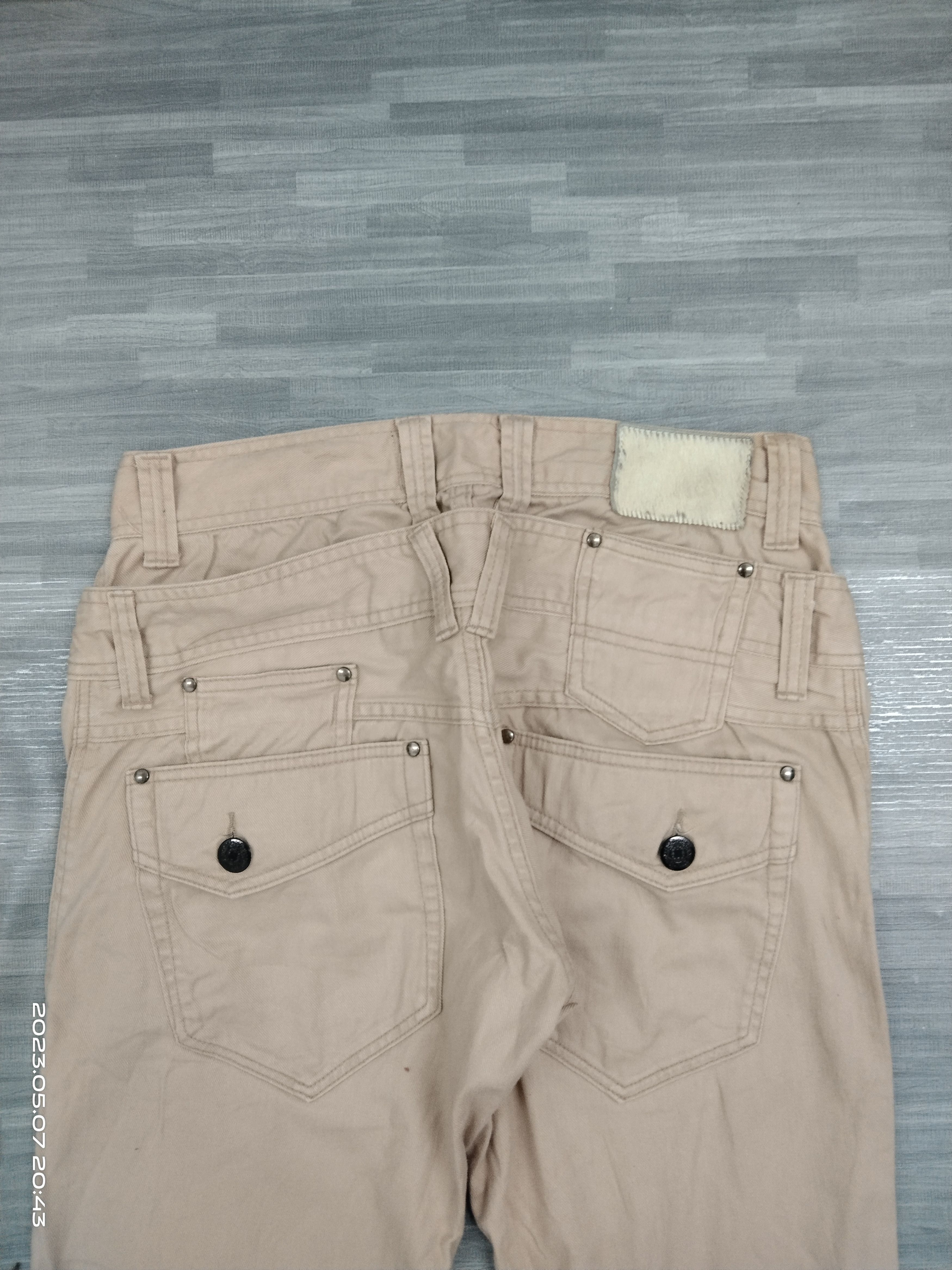Japanese Brand FLARE TWIST DOUBLE WAIST DENIM SALON "G" PANTS Size US 31 - 5 Thumbnail