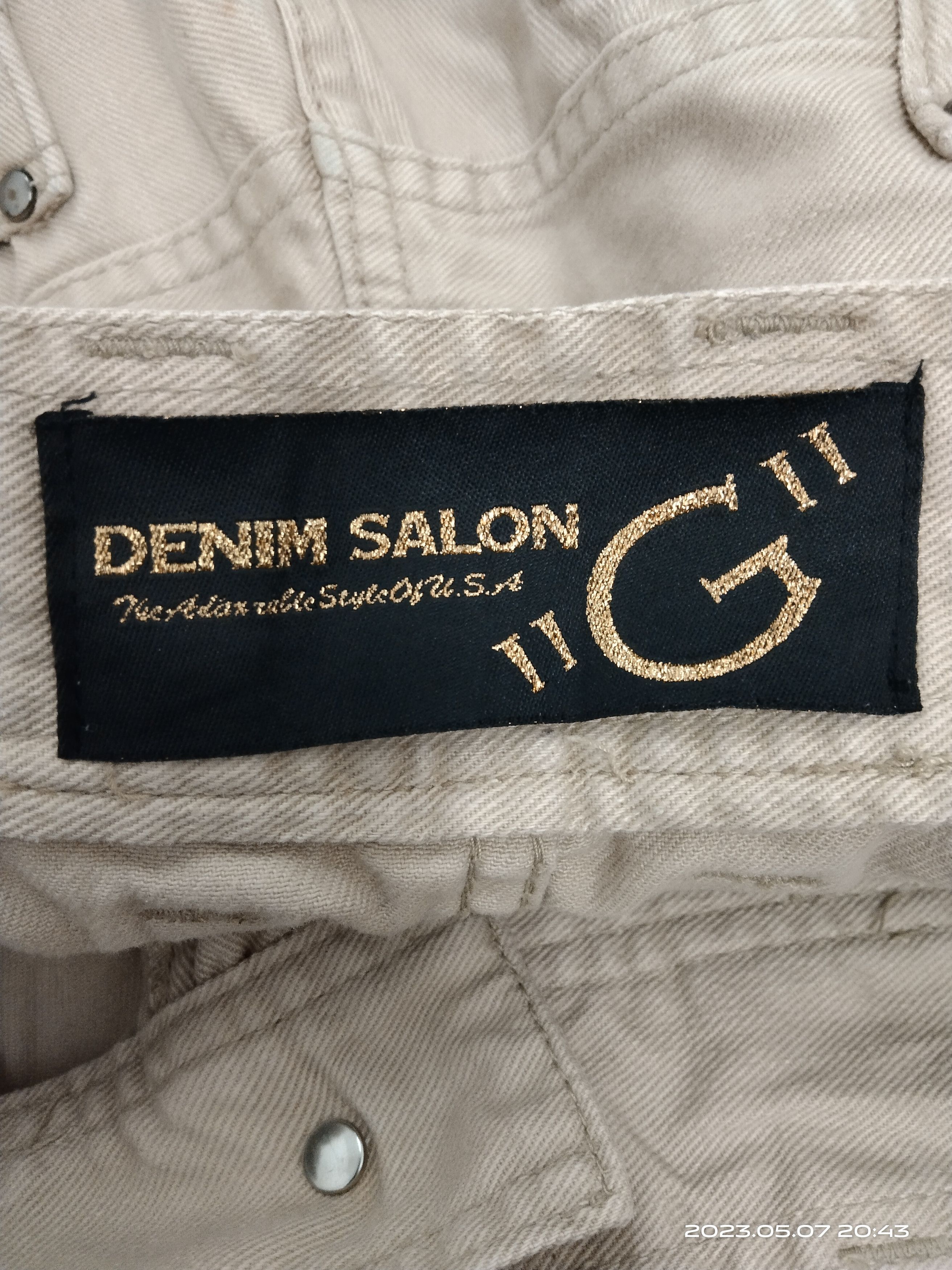 Japanese Brand FLARE TWIST DOUBLE WAIST DENIM SALON "G" PANTS Size US 31 - 7 Thumbnail