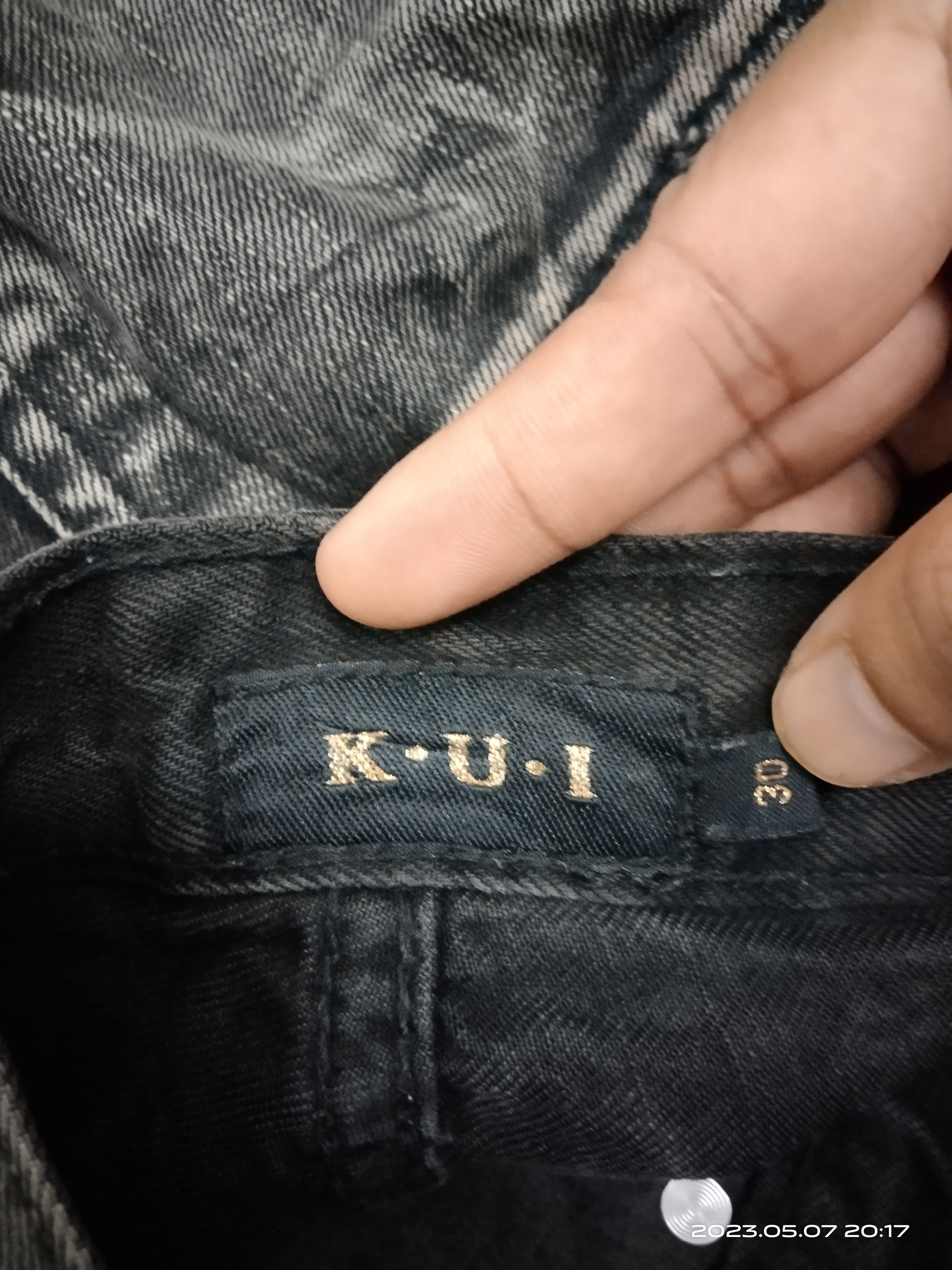 Japanese Brand FLARE SUPER SICK RIPED KUI DENIM PANTS Size US 29 - 9 Thumbnail