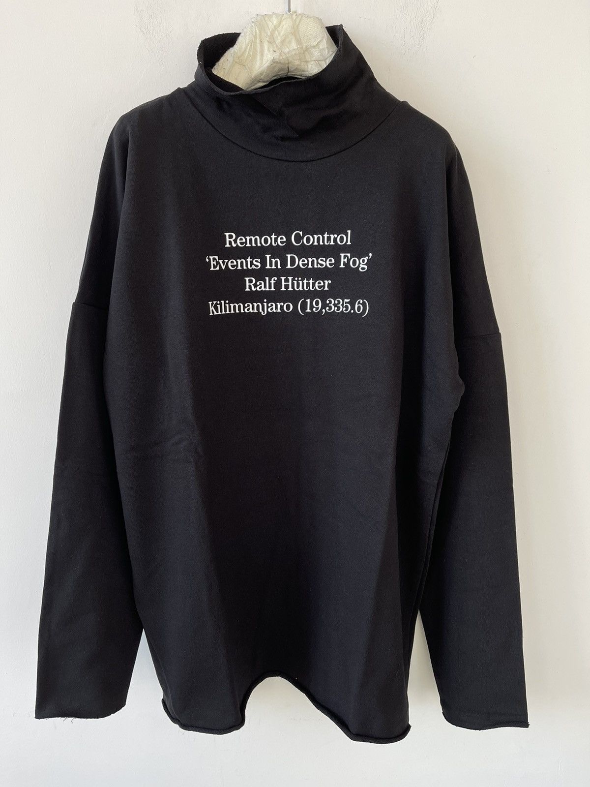 image of Raf Simons Ss20 Remote Control Turtleneck Sweatshirt in Black, Men's (Size Small)