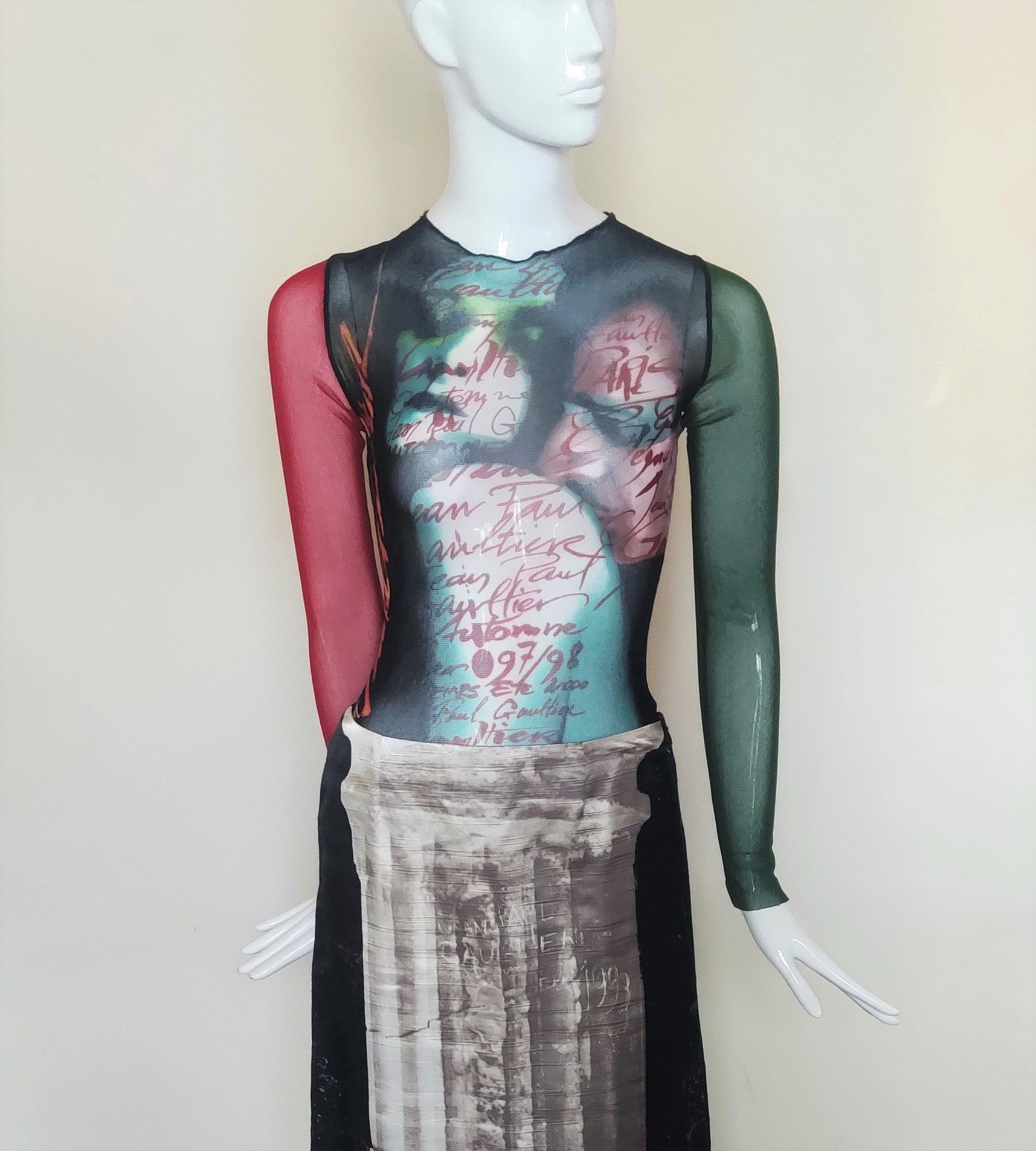 Jean Paul Gaultier Jean Paul Gaultier Kiss Mesh Transparent Top T-shirt Tee Size M / US 6-8 / IT 42-44 - 3 Thumbnail