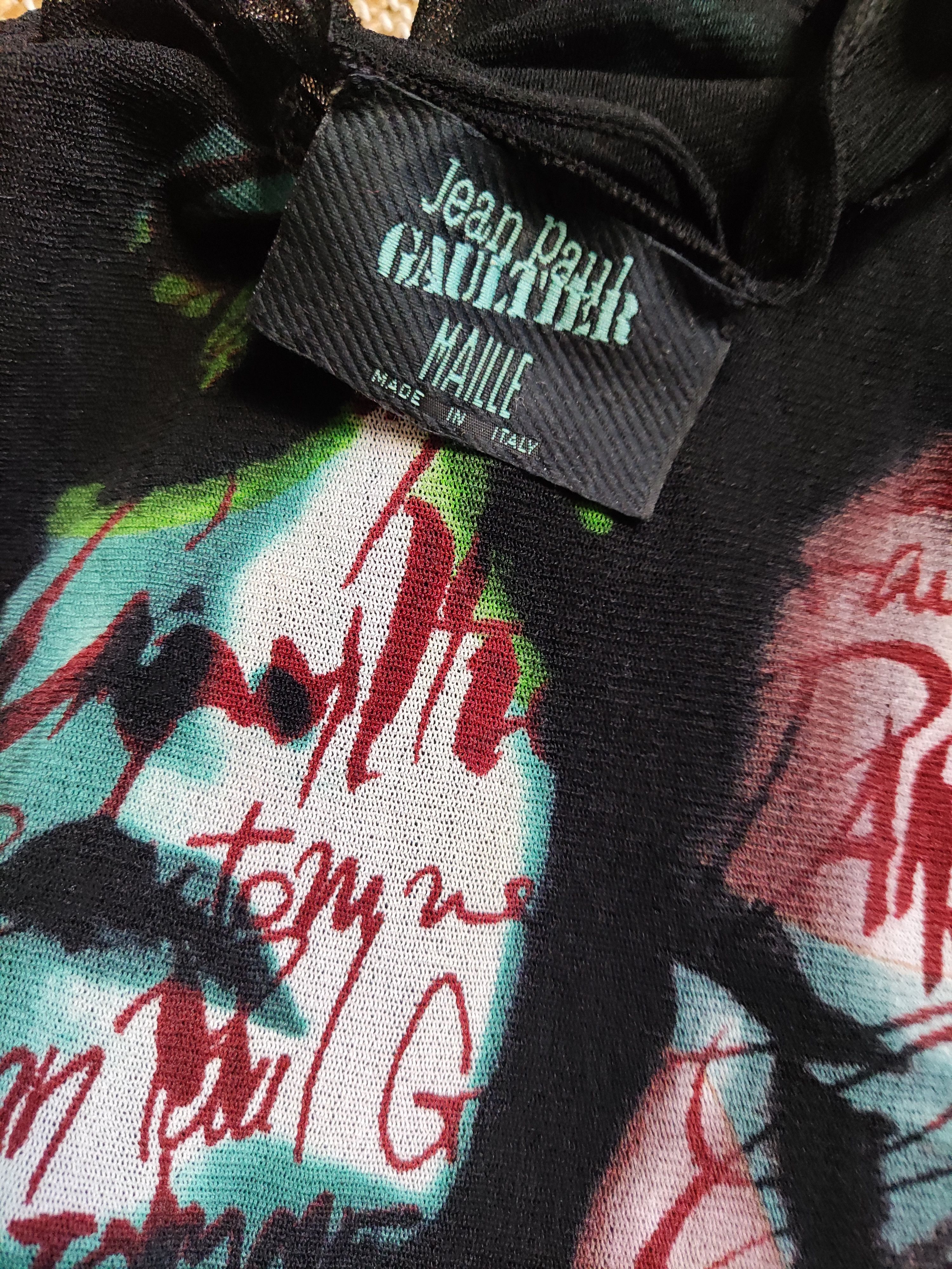 Jean Paul Gaultier Jean Paul Gaultier Kiss Mesh Transparent Top T-shirt Tee Size M / US 6-8 / IT 42-44 - 12 Thumbnail