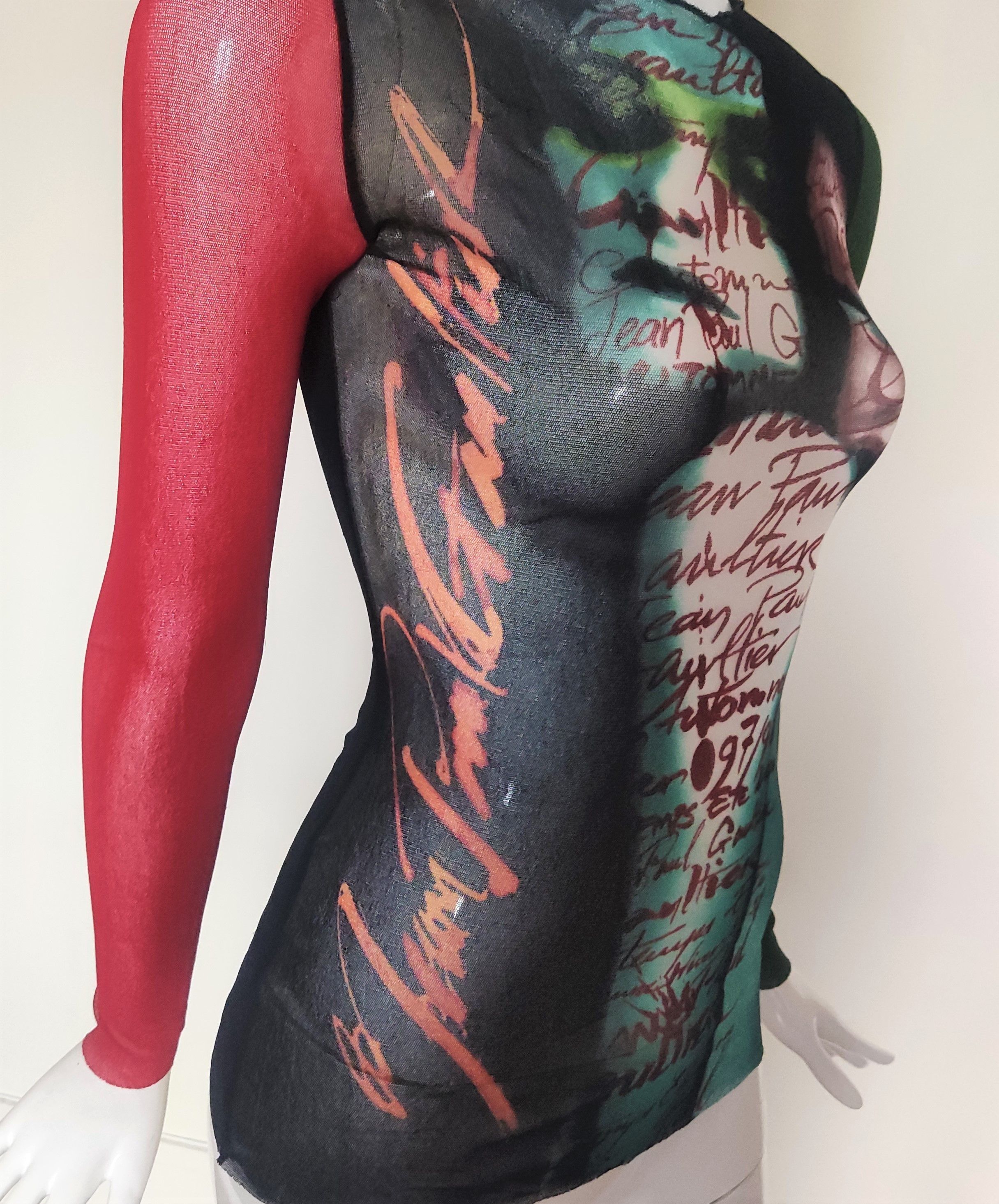 Jean Paul Gaultier Jean Paul Gaultier Kiss Mesh Transparent Top T-shirt Tee Size M / US 6-8 / IT 42-44 - 11 Thumbnail