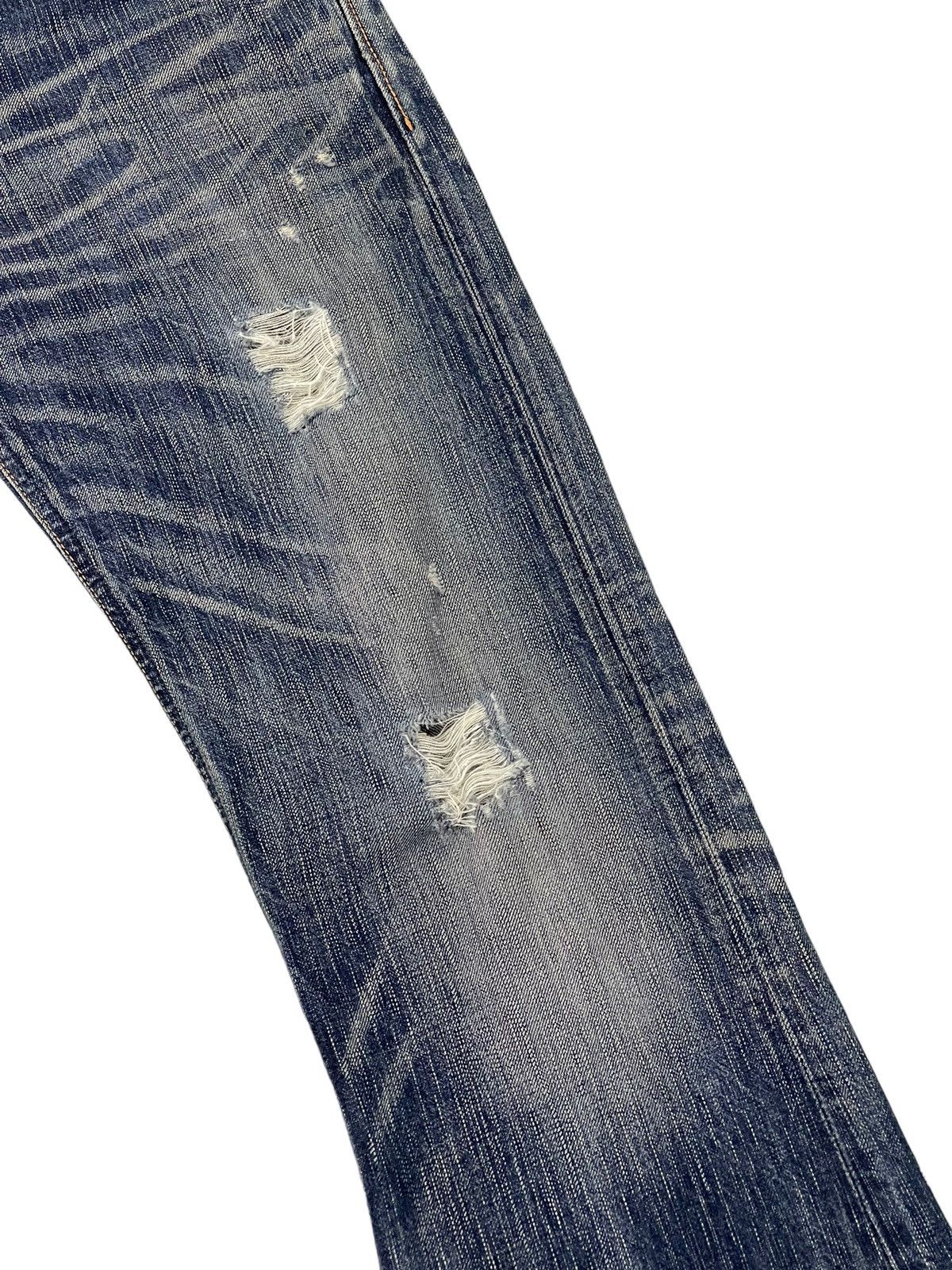 Edwin Flare Jeans Edwin Distress Denim Acid Wash Boot Cut 13🟦 Size US 31 - 7 Thumbnail