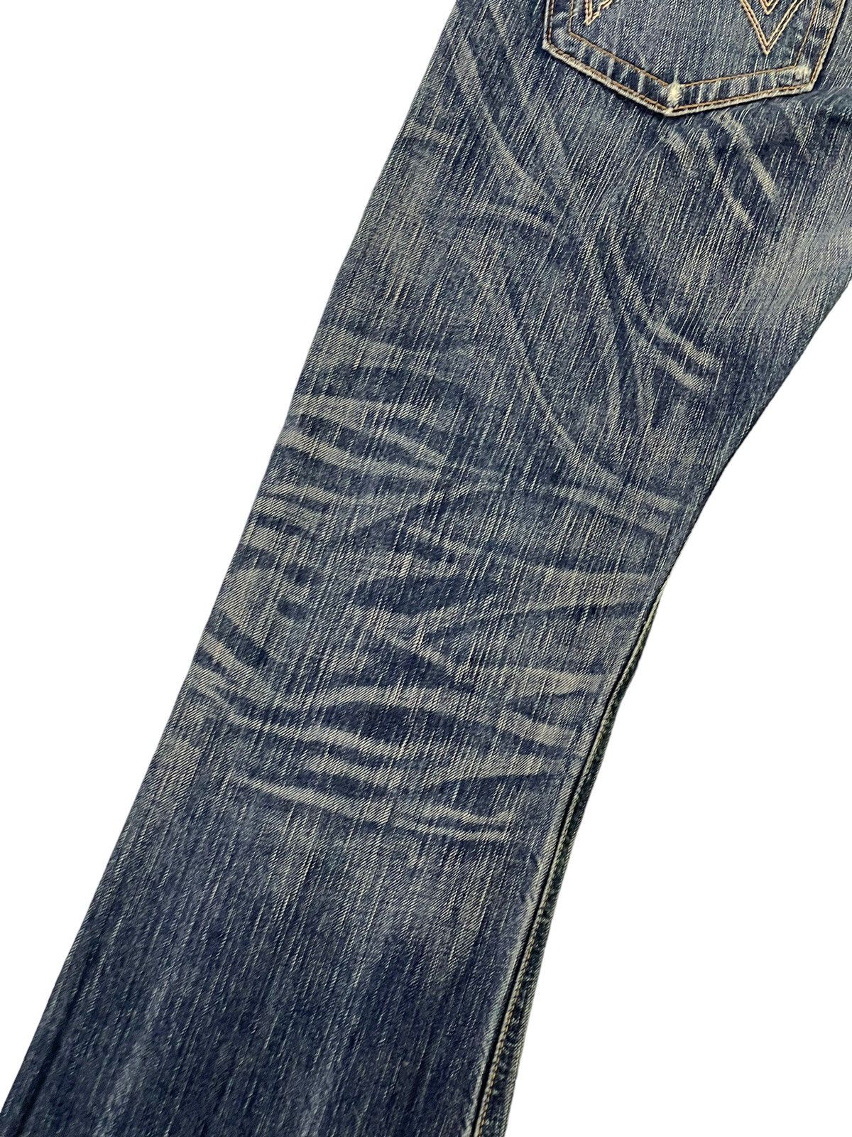 Edwin Flare Jeans Edwin Distress Denim Acid Wash Boot Cut 13🟦 Size US 31 - 16 Thumbnail