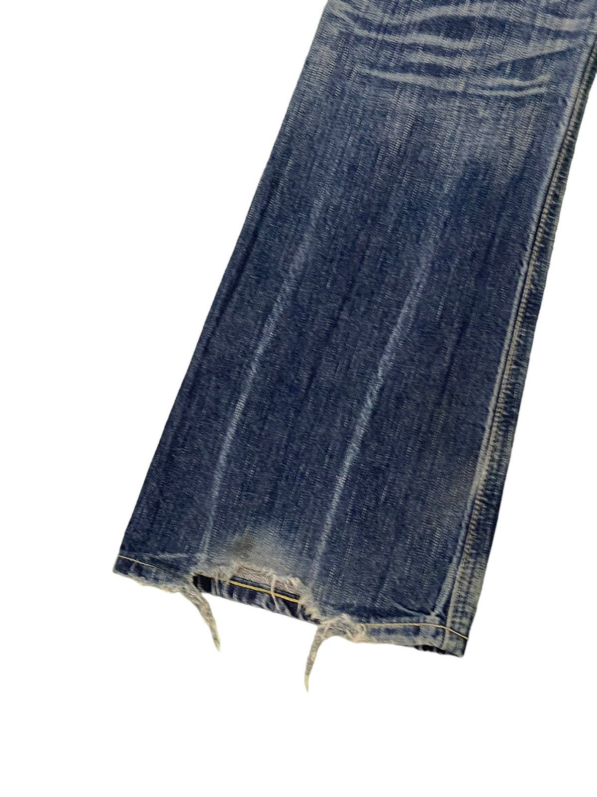 Edwin Flare Jeans Edwin Distress Denim Acid Wash Boot Cut 13🟦 Size US 31 - 15 Thumbnail