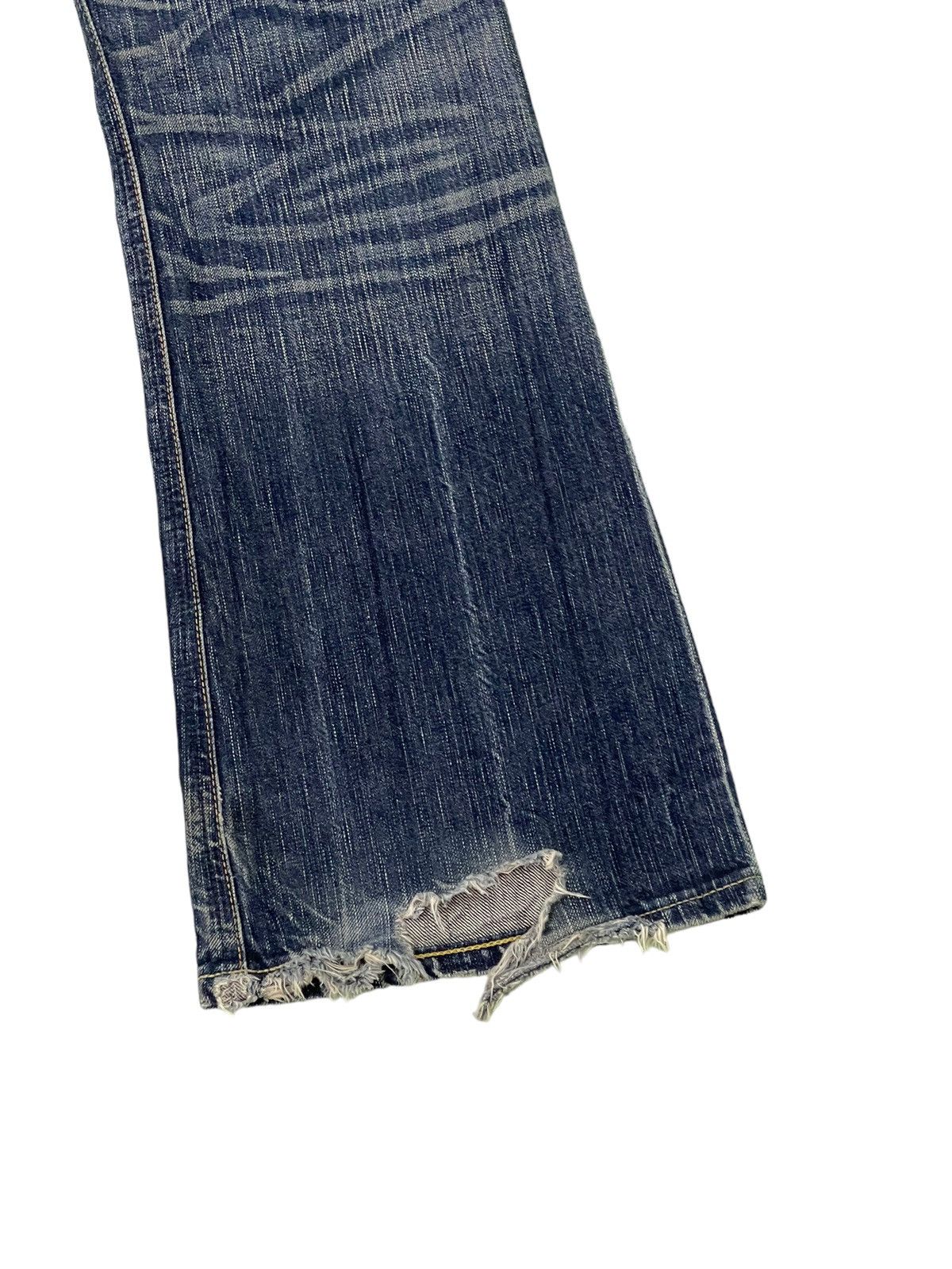 Edwin Flare Jeans Edwin Distress Denim Acid Wash Boot Cut 13🟦 Size US 31 - 14 Thumbnail