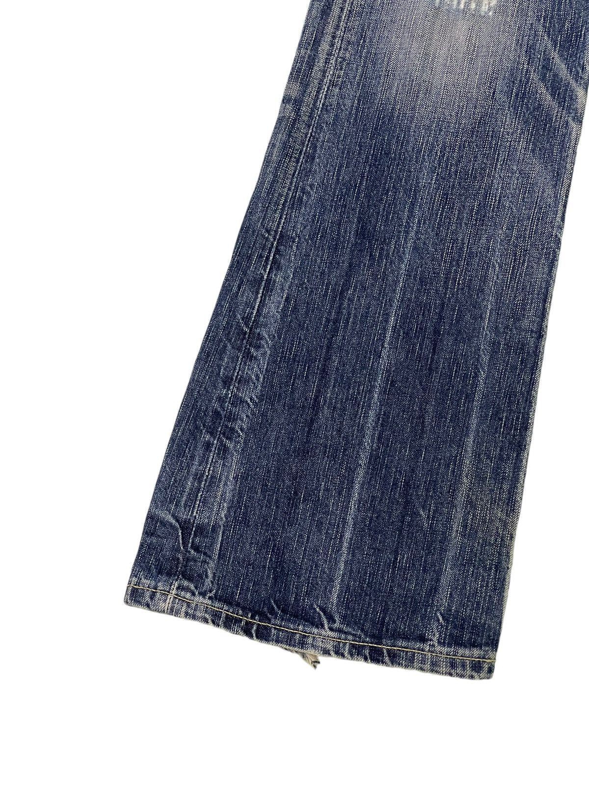 Edwin Flare Jeans Edwin Distress Denim Acid Wash Boot Cut 13🟦 Size US 31 - 5 Thumbnail