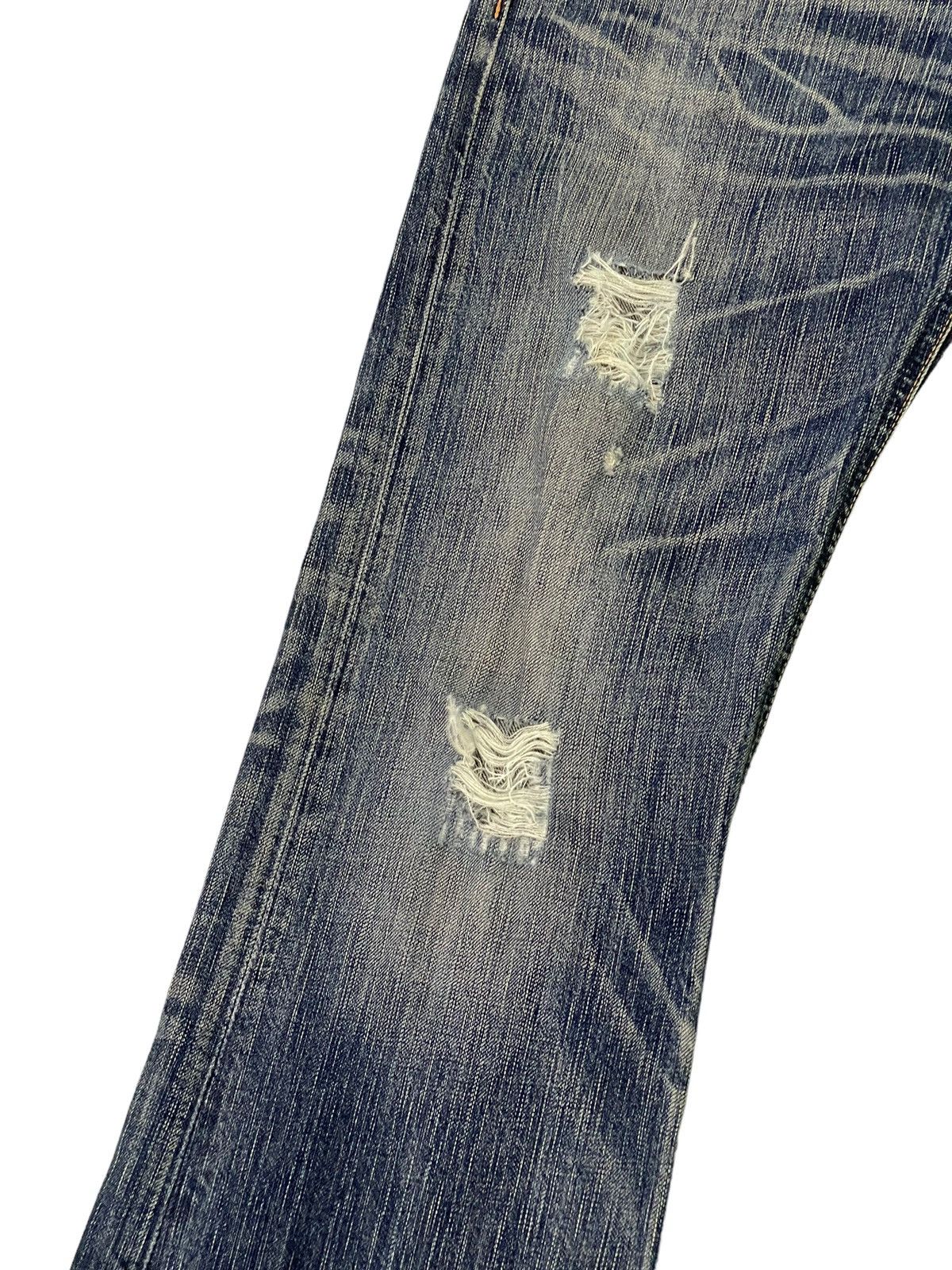 Edwin Flare Jeans Edwin Distress Denim Acid Wash Boot Cut 13🟦 Size US 31 - 6 Thumbnail