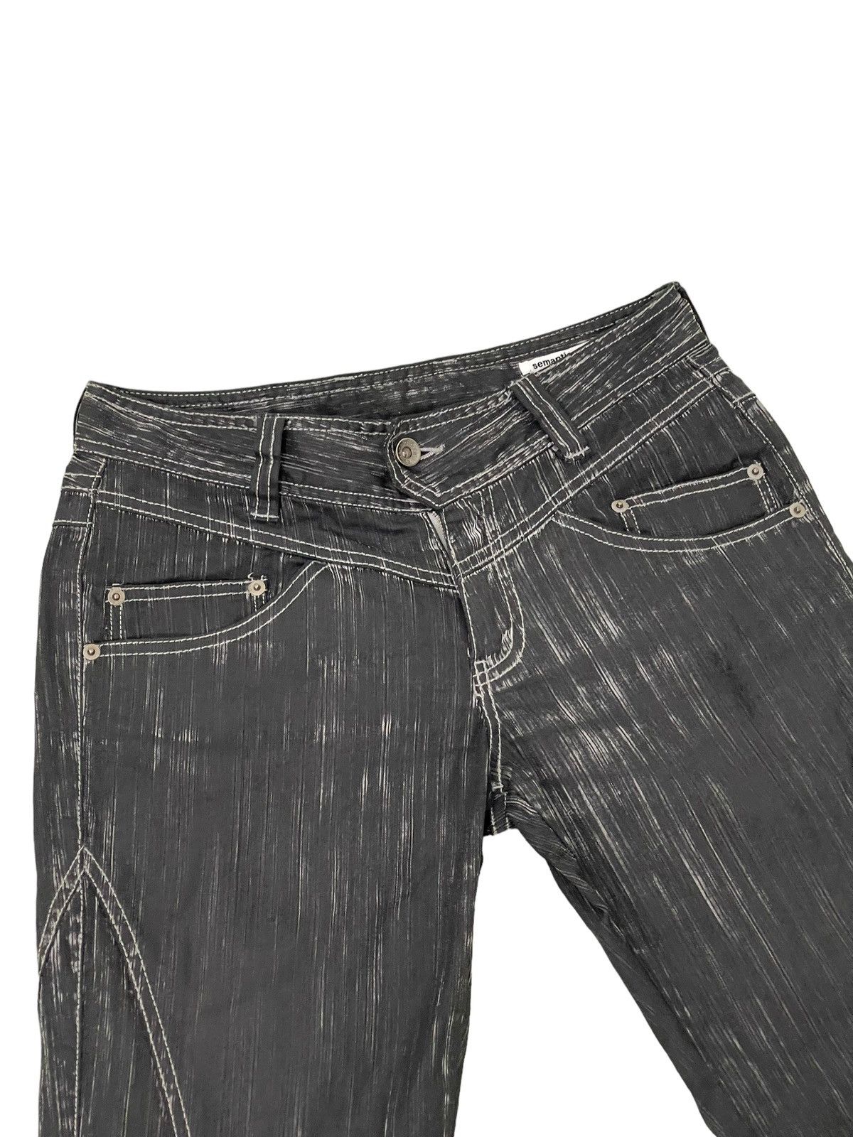 Japanese Brand Flare Jeans Semantic Design Stretch Acid Wash Boot Cut 14🟦 Size US 29 - 8 Thumbnail