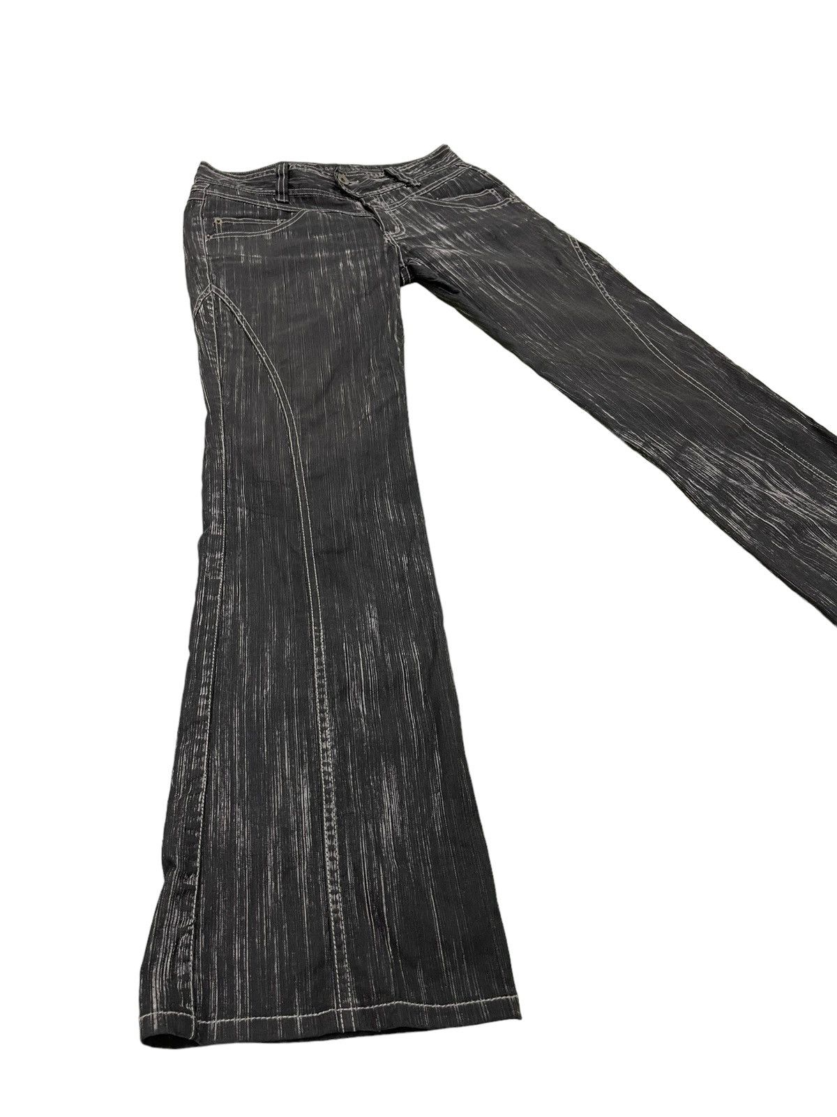 Japanese Brand Flare Jeans Semantic Design Stretch Acid Wash Boot Cut 14🟦 Size US 29 - 1 Thumbnail