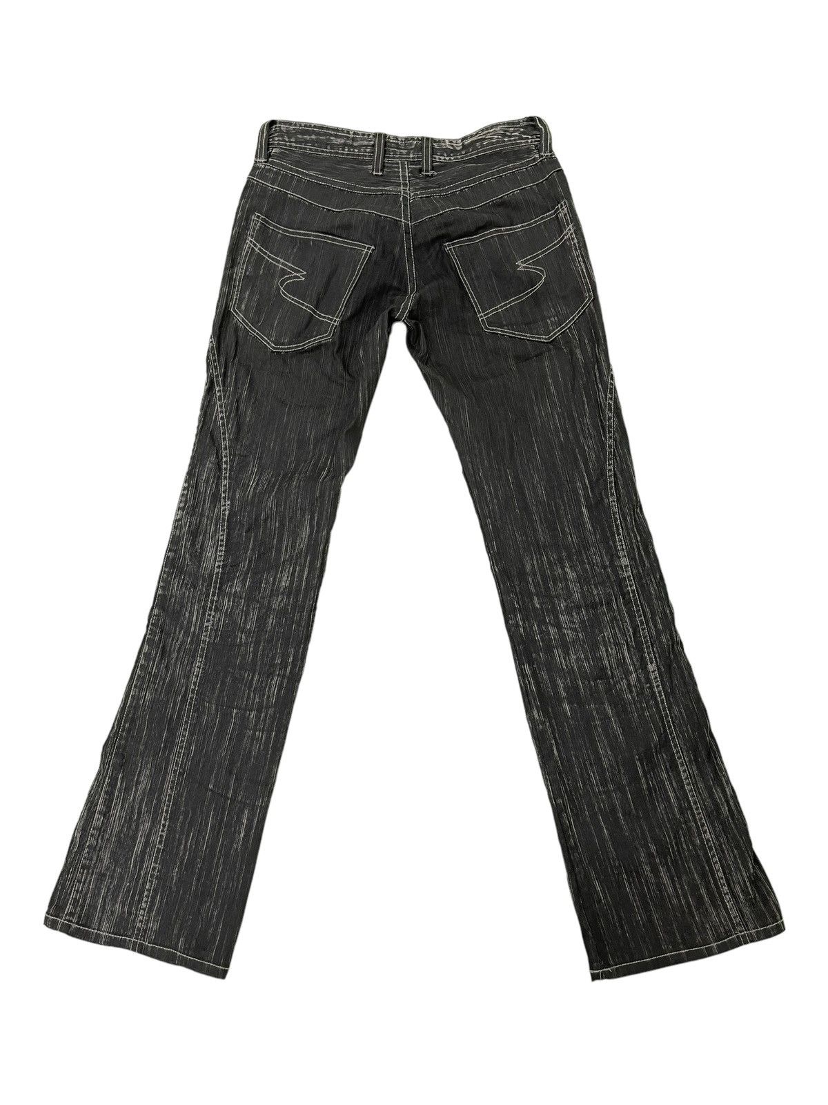 Japanese Brand Flare Jeans Semantic Design Stretch Acid Wash Boot Cut 14🟦 Size US 29 - 11 Thumbnail