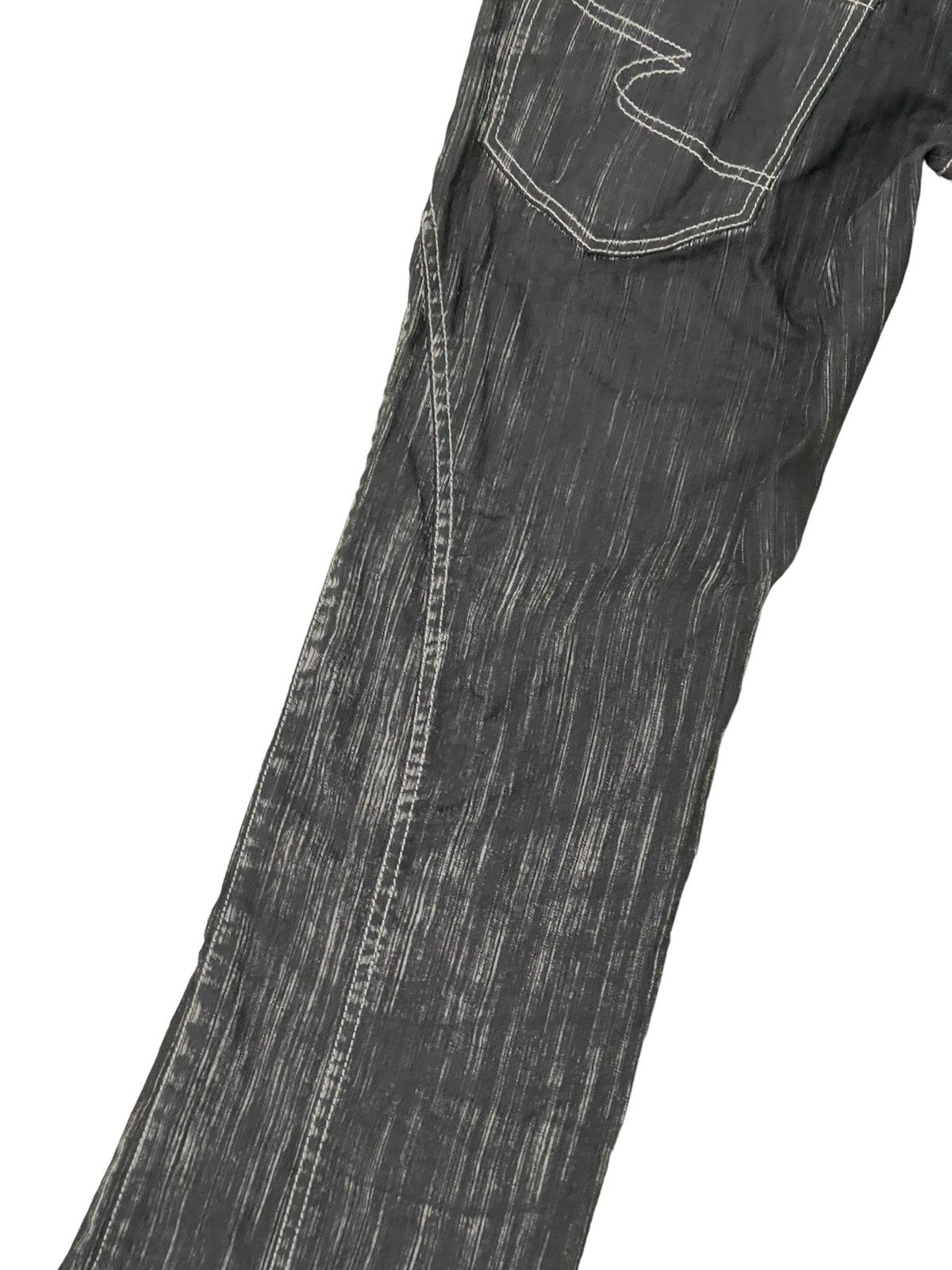 Japanese Brand Flare Jeans Semantic Design Stretch Acid Wash Boot Cut 14🟦 Size US 29 - 16 Thumbnail