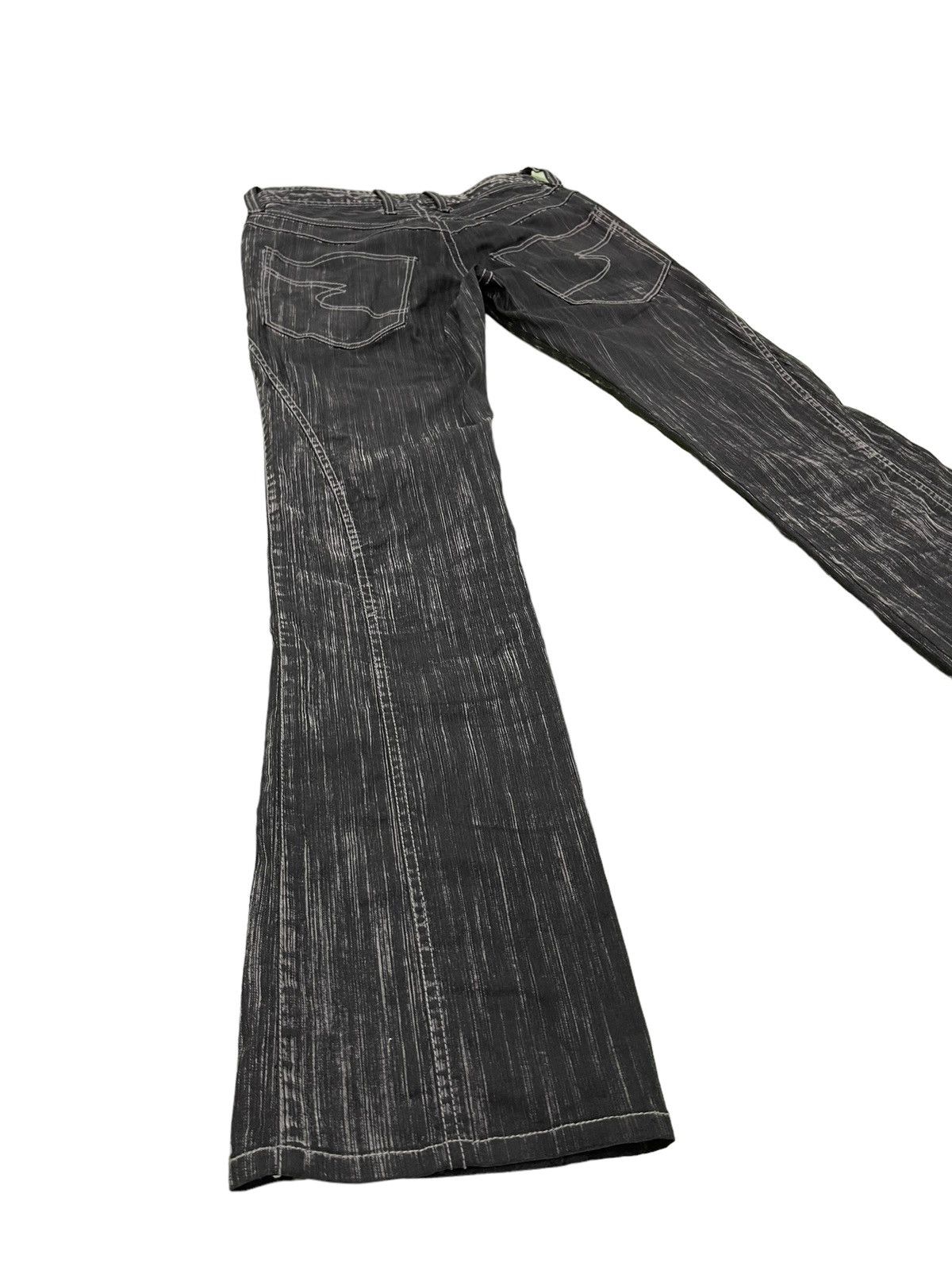 Japanese Brand Flare Jeans Semantic Design Stretch Acid Wash Boot Cut 14🟦 Size US 29 - 12 Thumbnail