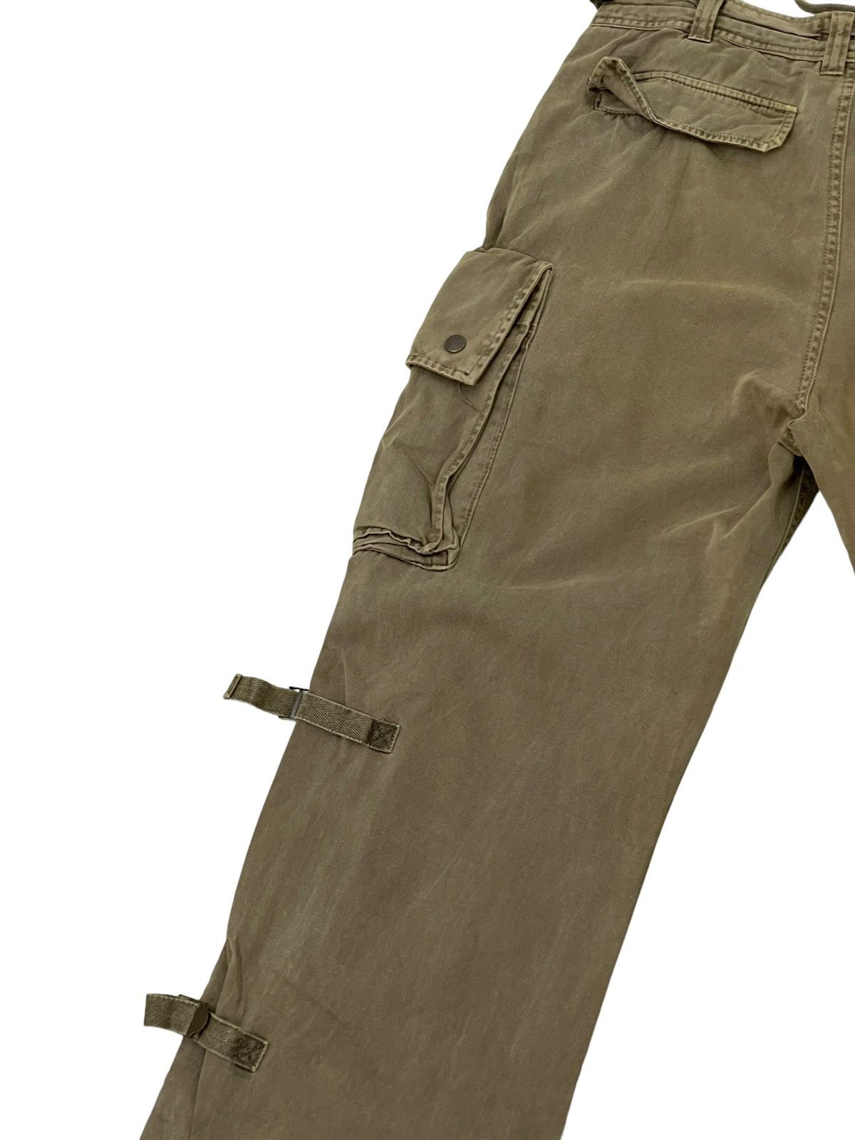Japanese Brand Multipockets Cargo Wide Pant Soljah Faded Military 15🟦 Size US 32 / EU 48 - 6 Thumbnail