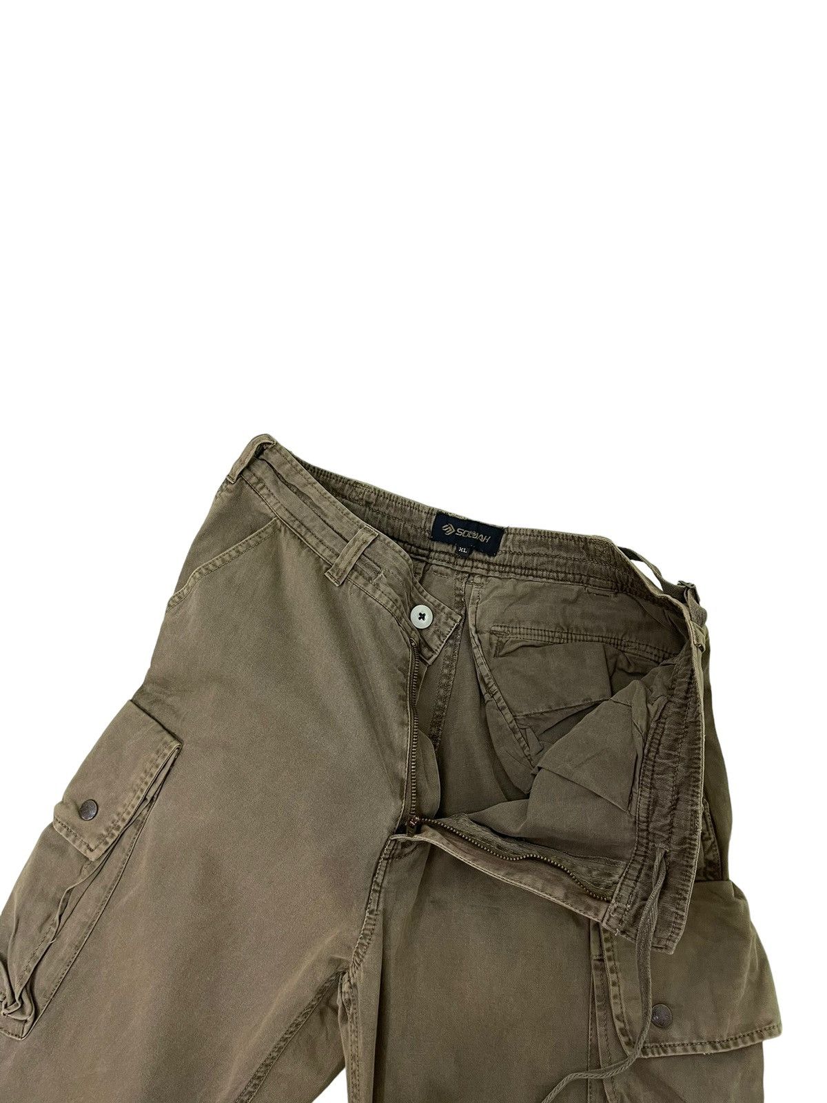 Japanese Brand Multipockets Cargo Wide Pant Soljah Faded Military 15🟦 Size US 32 / EU 48 - 19 Thumbnail