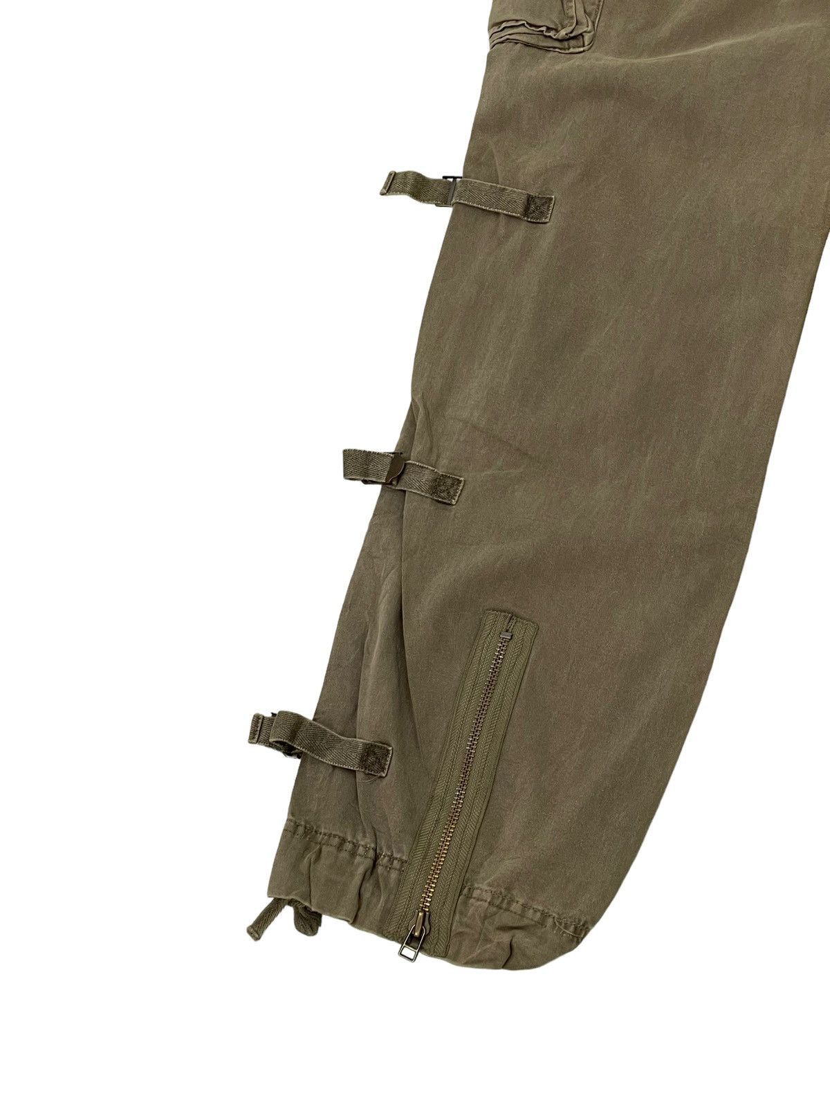 Japanese Brand Multipockets Cargo Wide Pant Soljah Faded Military 15🟦 Size US 32 / EU 48 - 5 Thumbnail