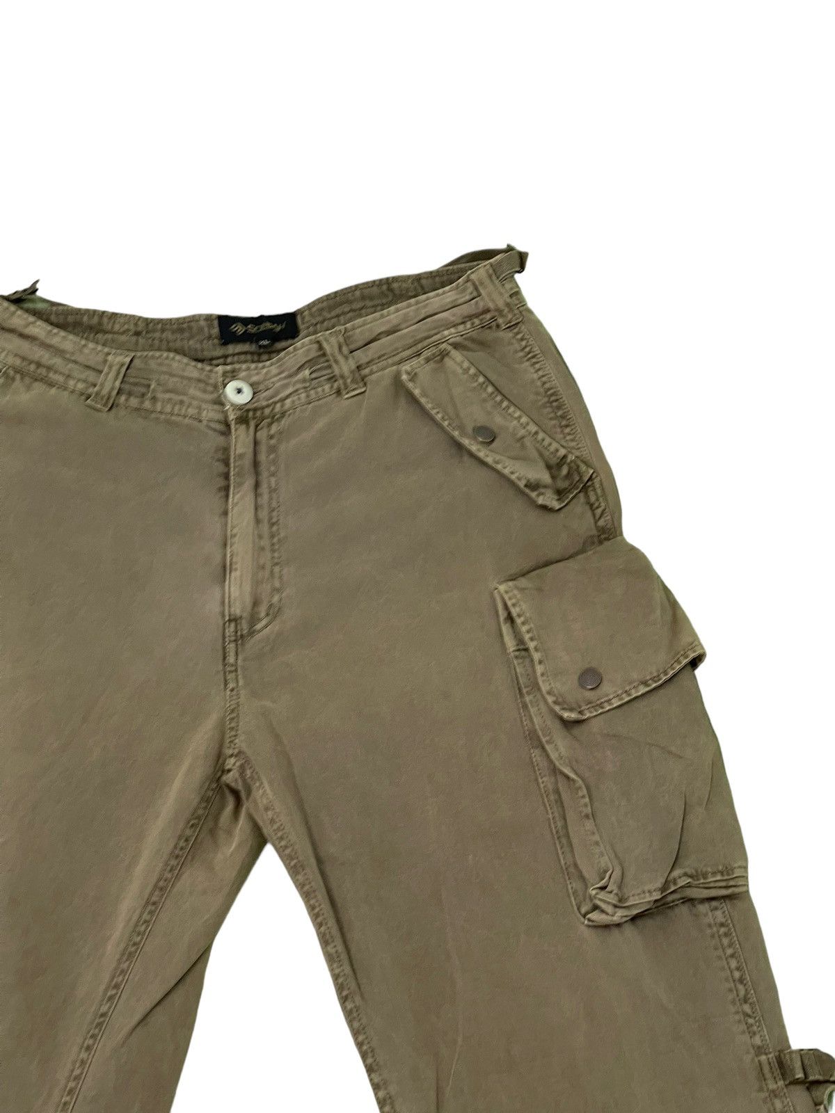 Japanese Brand Multipockets Cargo Wide Pant Soljah Faded Military 15🟦 Size US 32 / EU 48 - 17 Thumbnail
