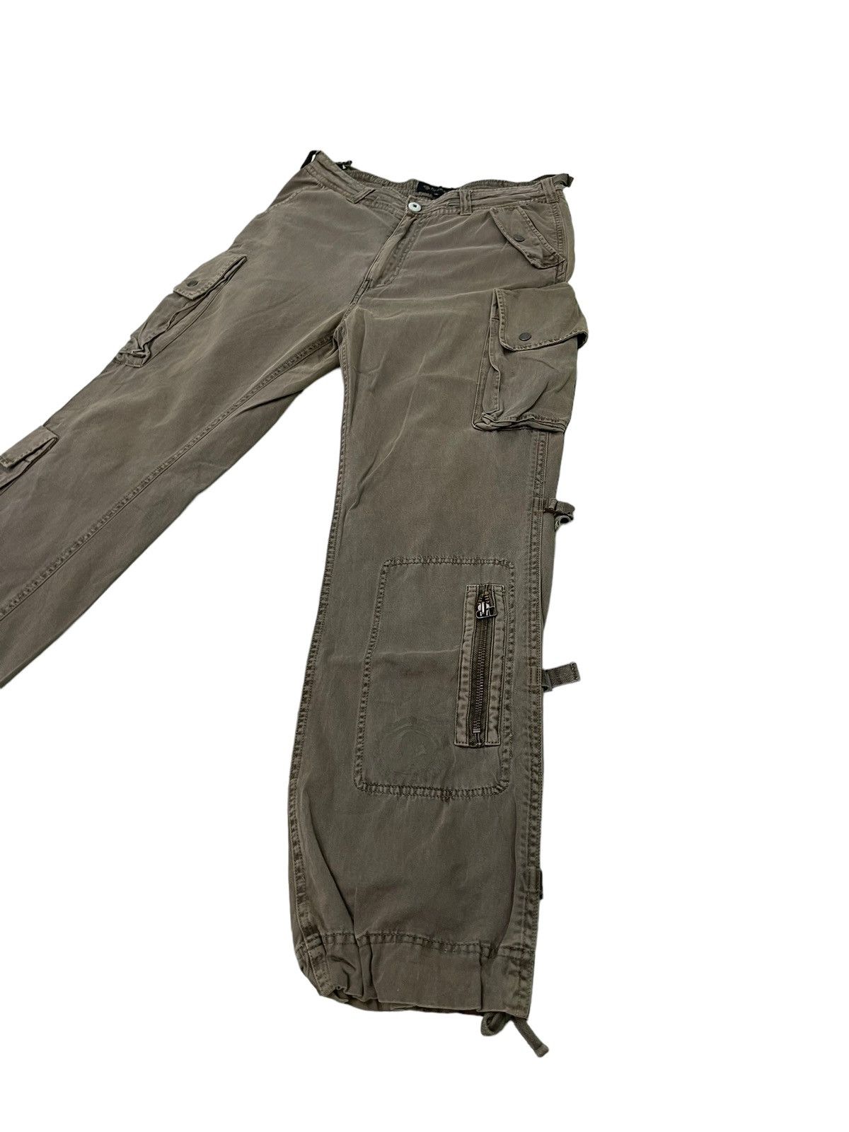 Japanese Brand Multipockets Cargo Wide Pant Soljah Faded Military 15🟦 Size US 32 / EU 48 - 12 Thumbnail