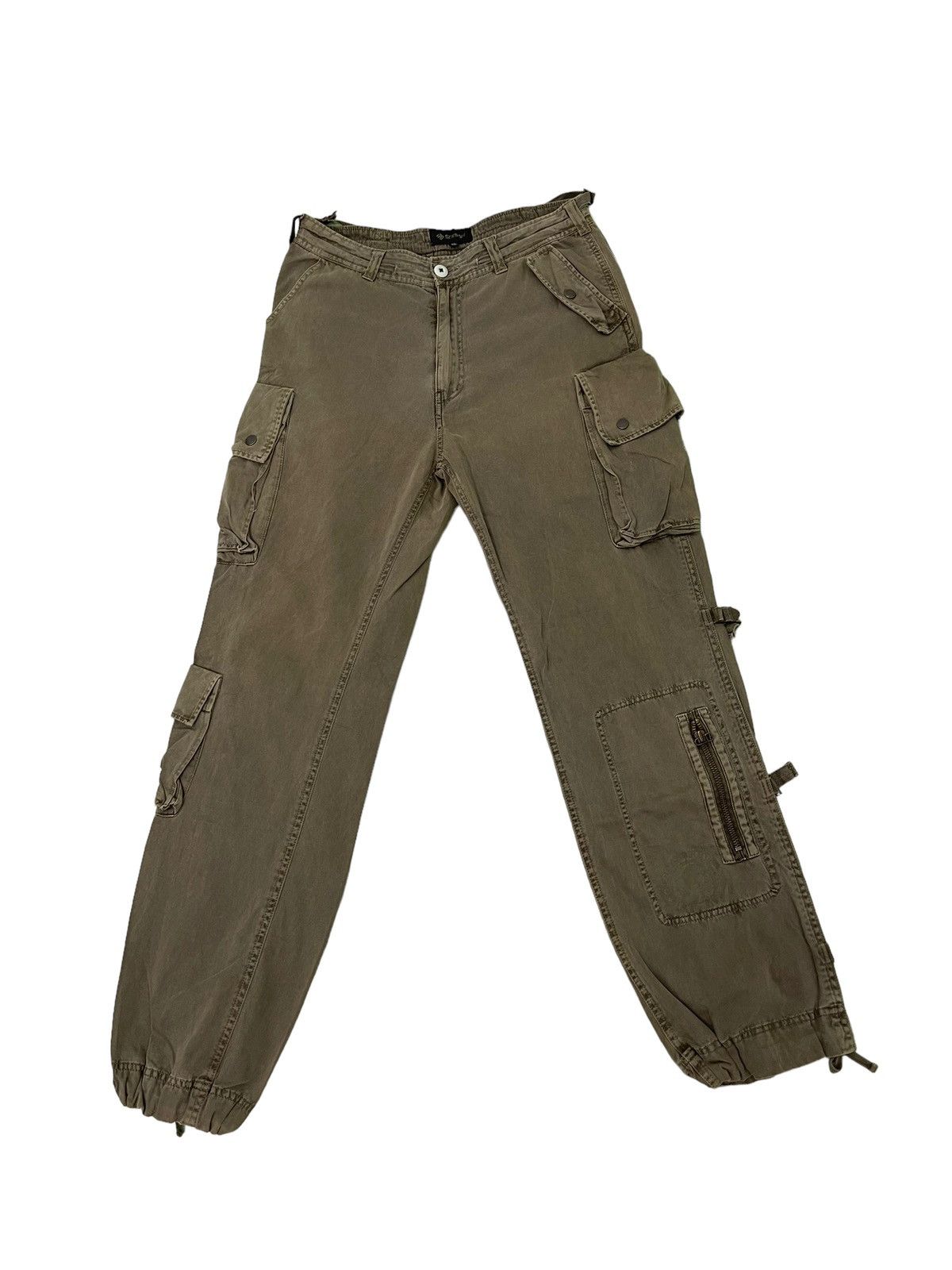Japanese Brand Multipockets Cargo Wide Pant Soljah Faded Military 15🟦 Size US 32 / EU 48 - 10 Thumbnail
