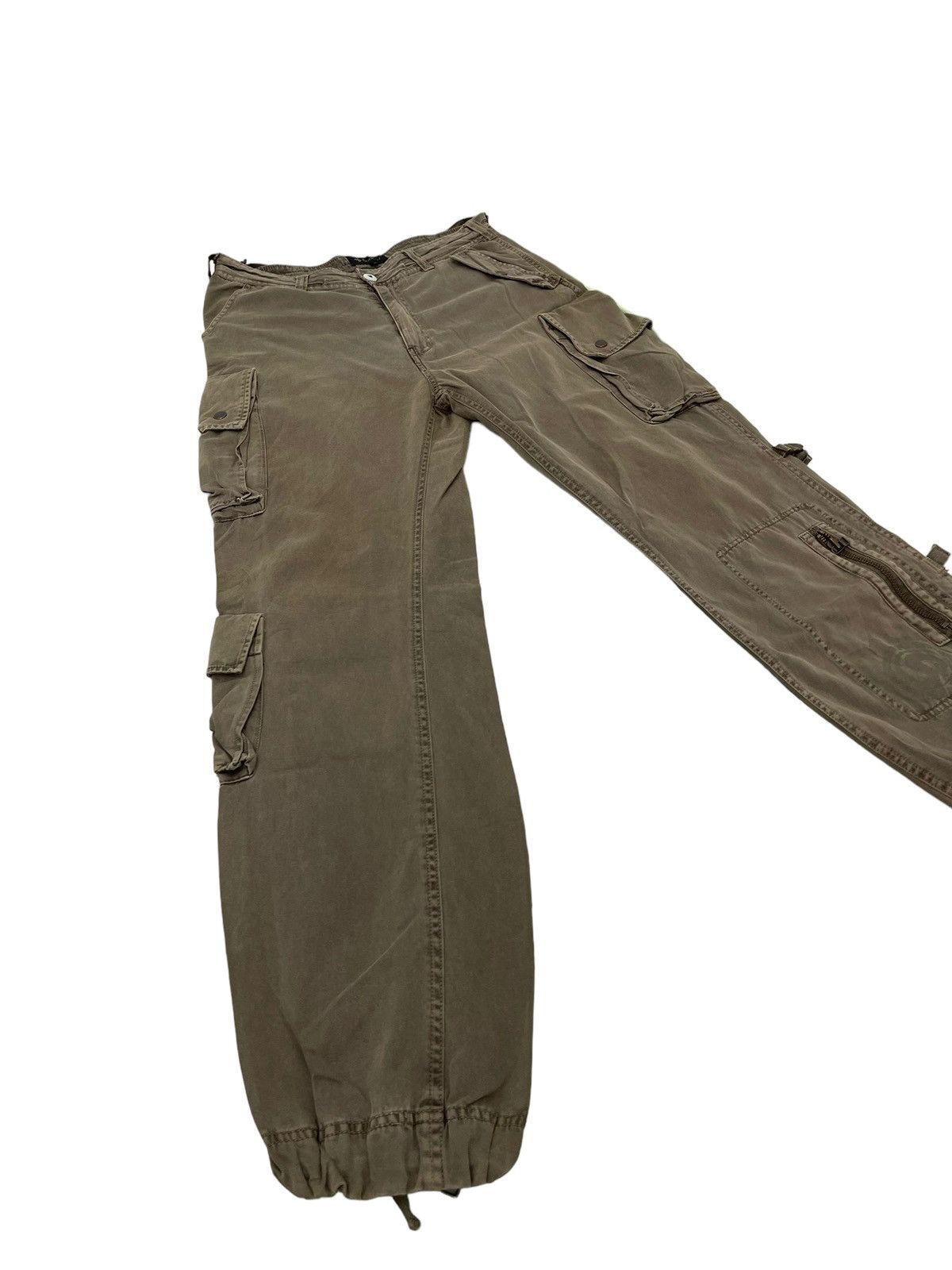 Japanese Brand Multipockets Cargo Wide Pant Soljah Faded Military 15🟦 Size US 32 / EU 48 - 11 Thumbnail