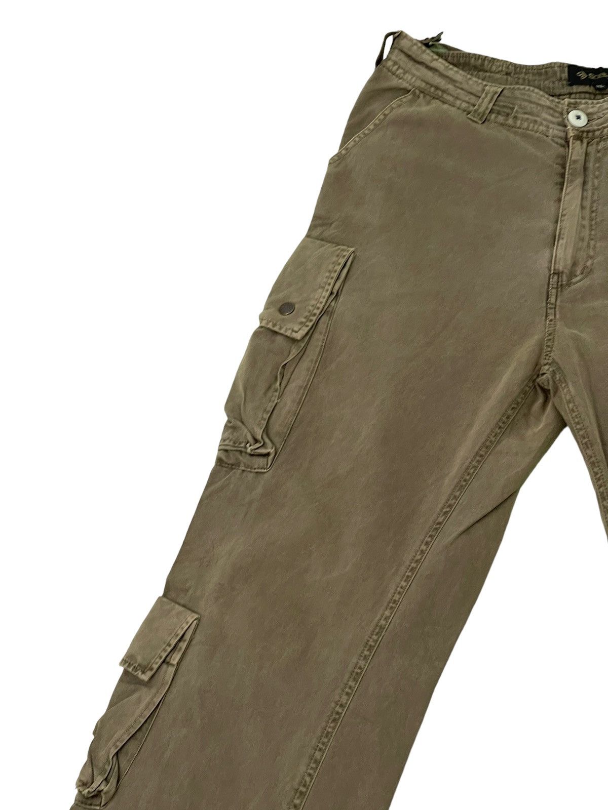 Japanese Brand Multipockets Cargo Wide Pant Soljah Faded Military 15🟦 Size US 32 / EU 48 - 15 Thumbnail