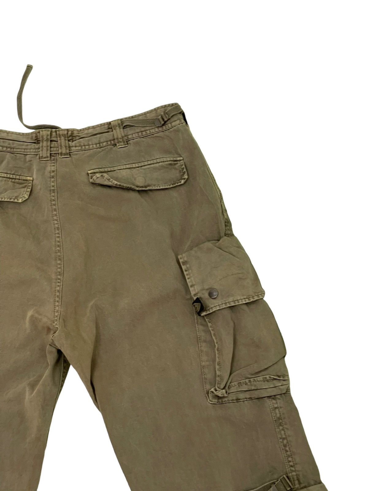 Japanese Brand Multipockets Cargo Wide Pant Soljah Faded Military 15🟦 Size US 32 / EU 48 - 9 Thumbnail