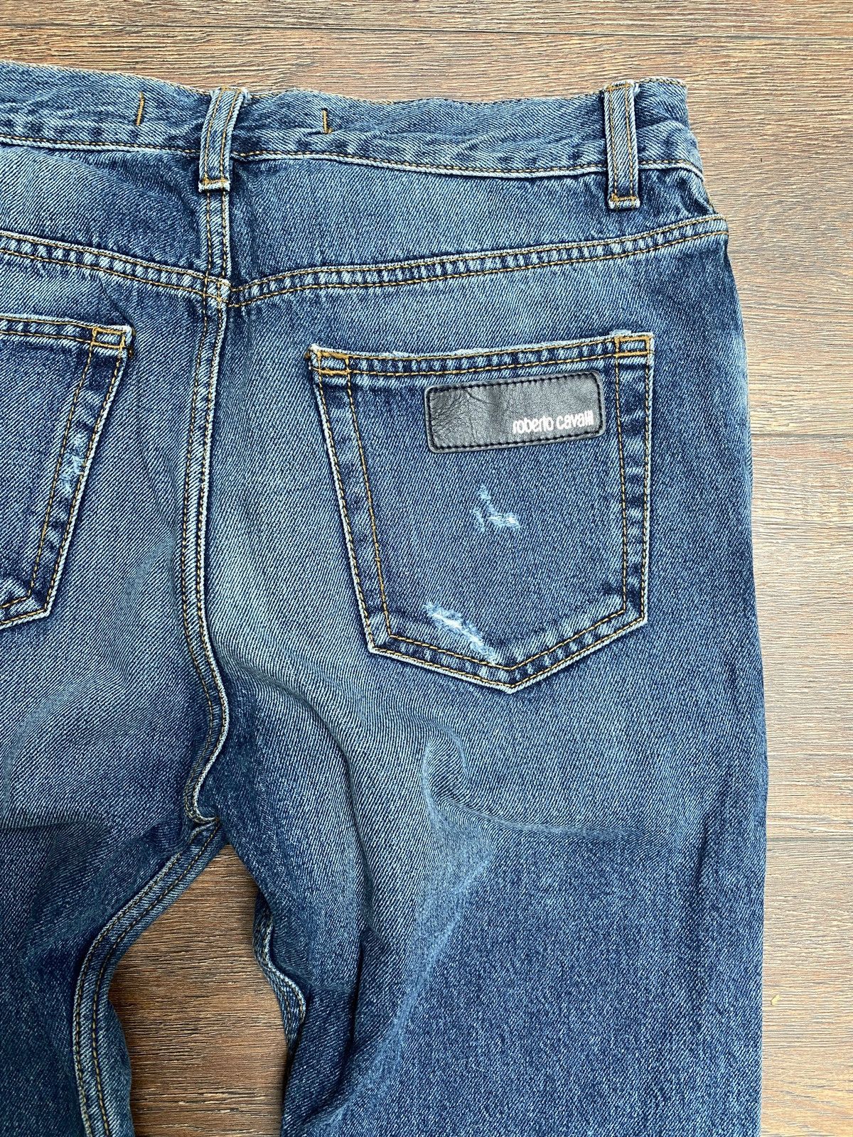 Roberto Cavalli Roberto Cavalli Embroidery Pattern Washed Denim Size US 31 - 9 Thumbnail