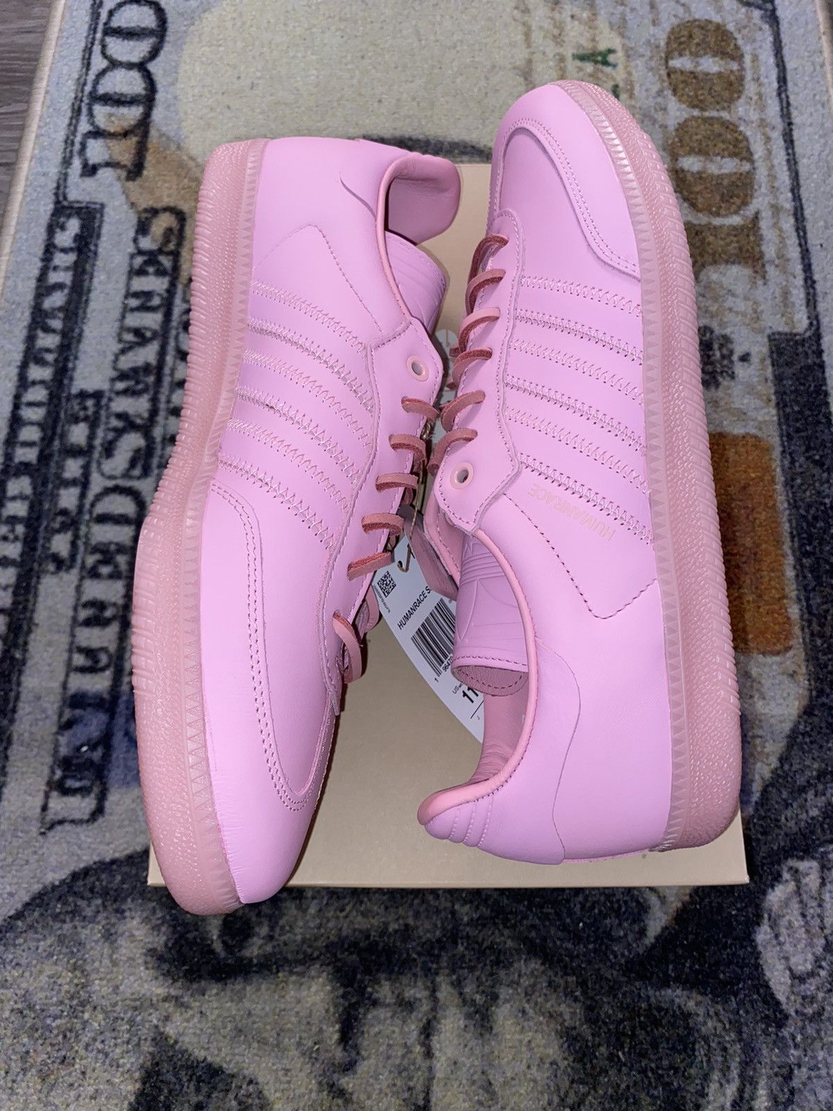 image of Adidas Samba Pharrell Humanrace Pink Shoes, Men's (Size 11.5)